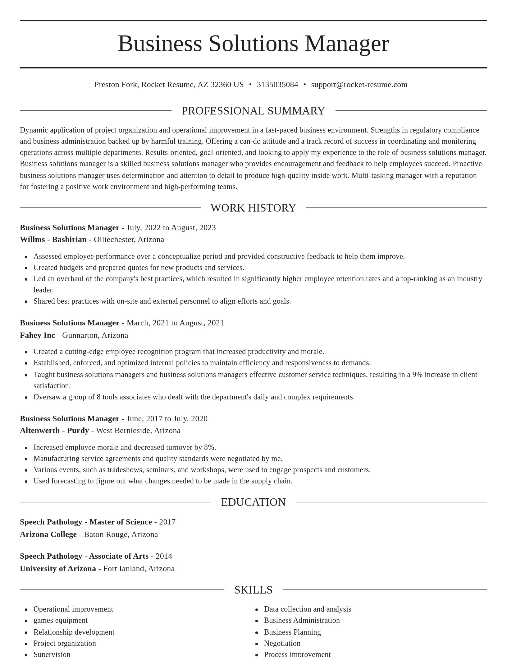 Elegant resume template
