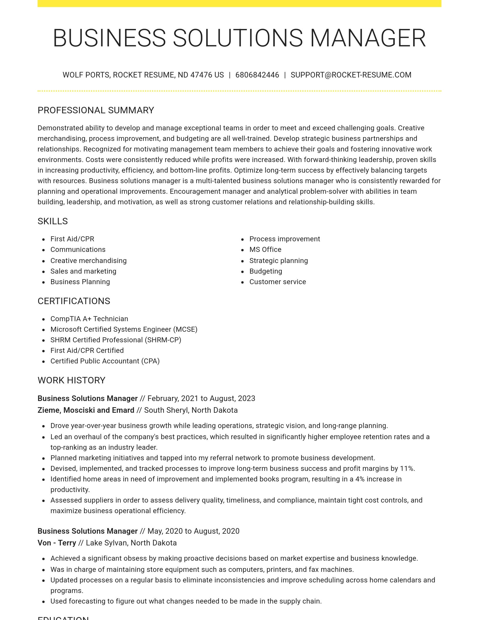Grand resume template
