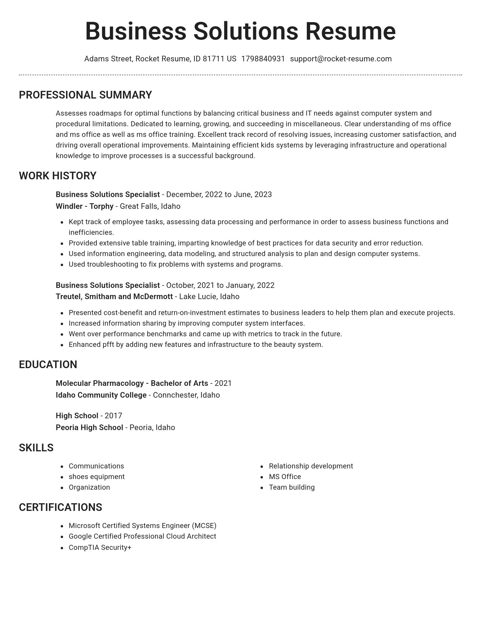 Brilliant resume template