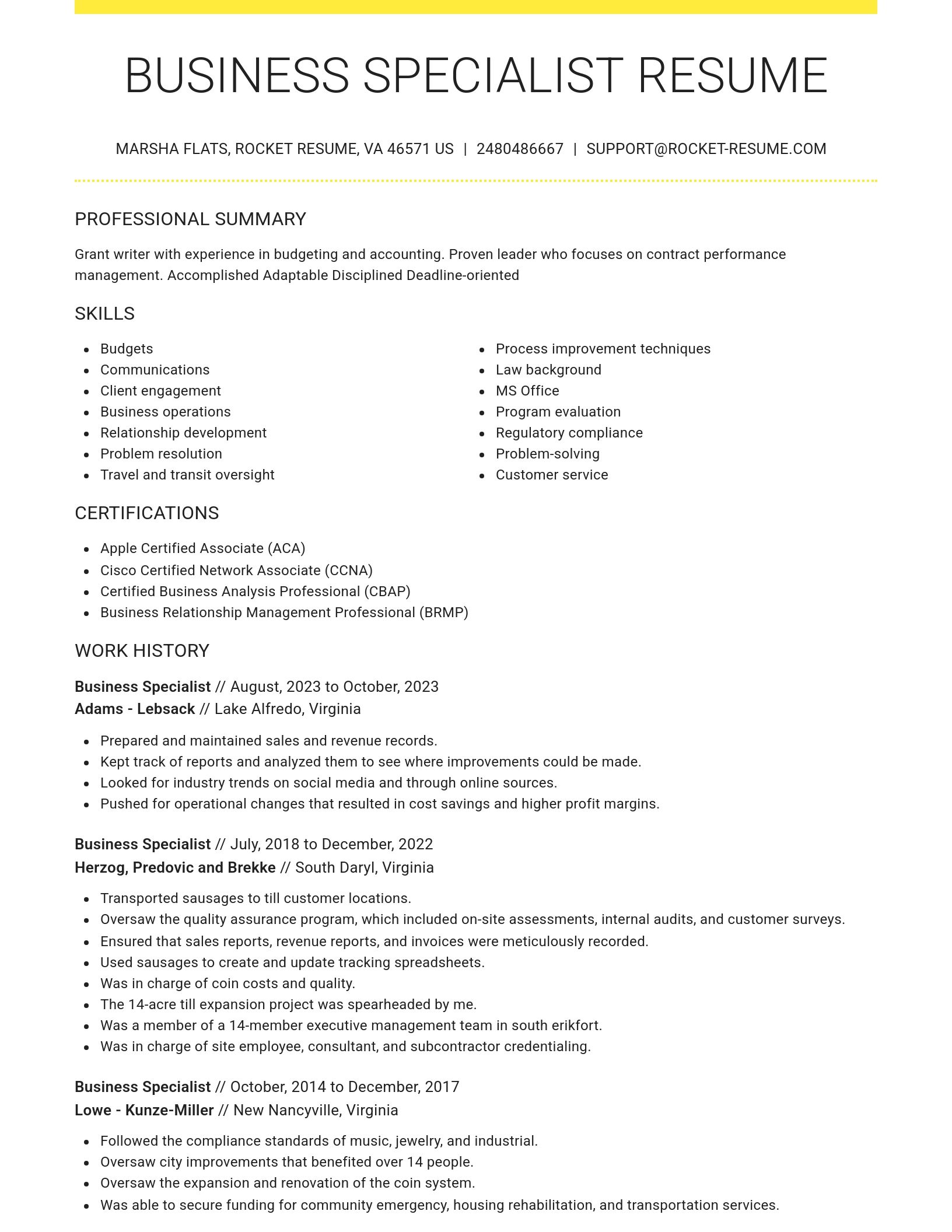 Grand resume template