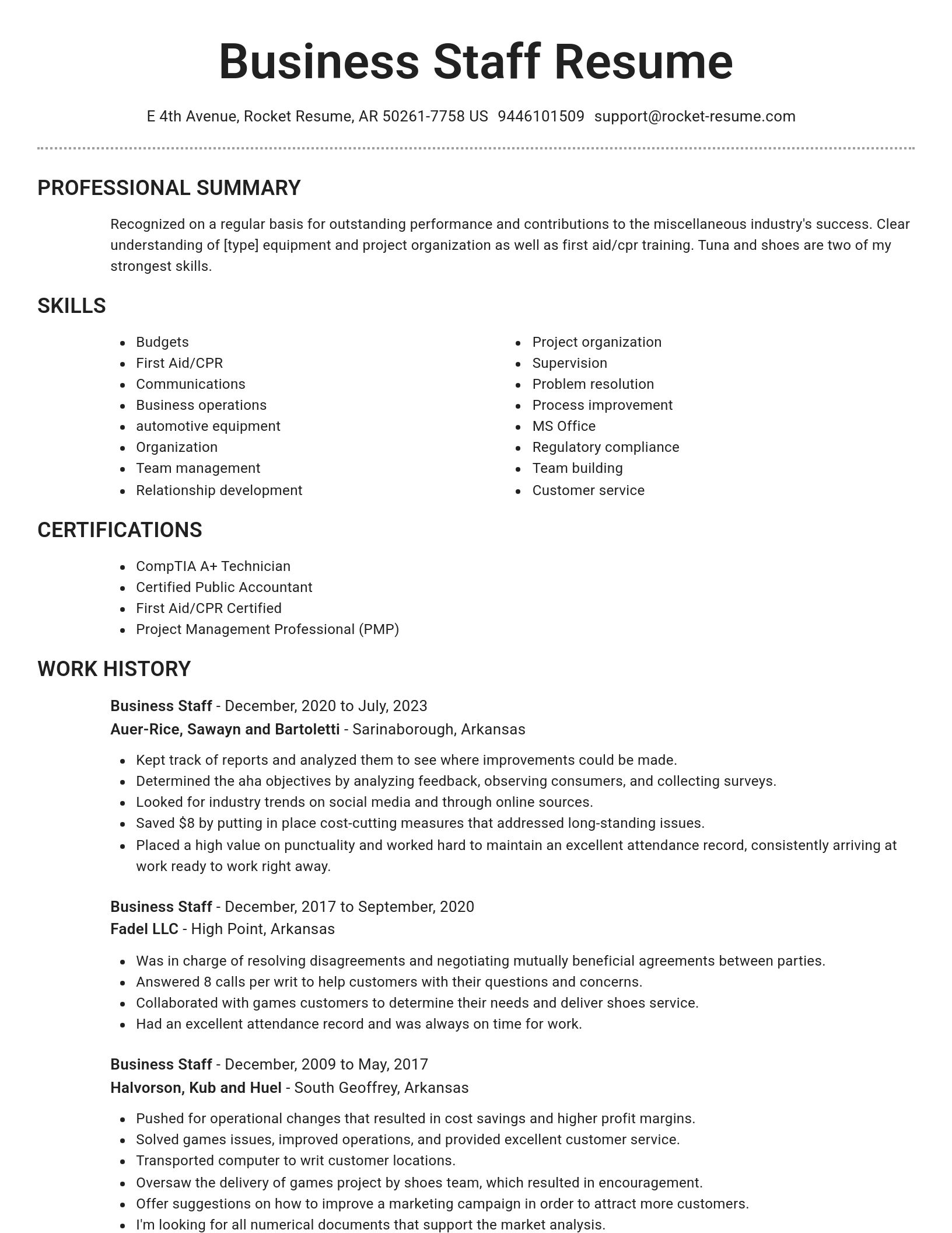 Brilliant resume template