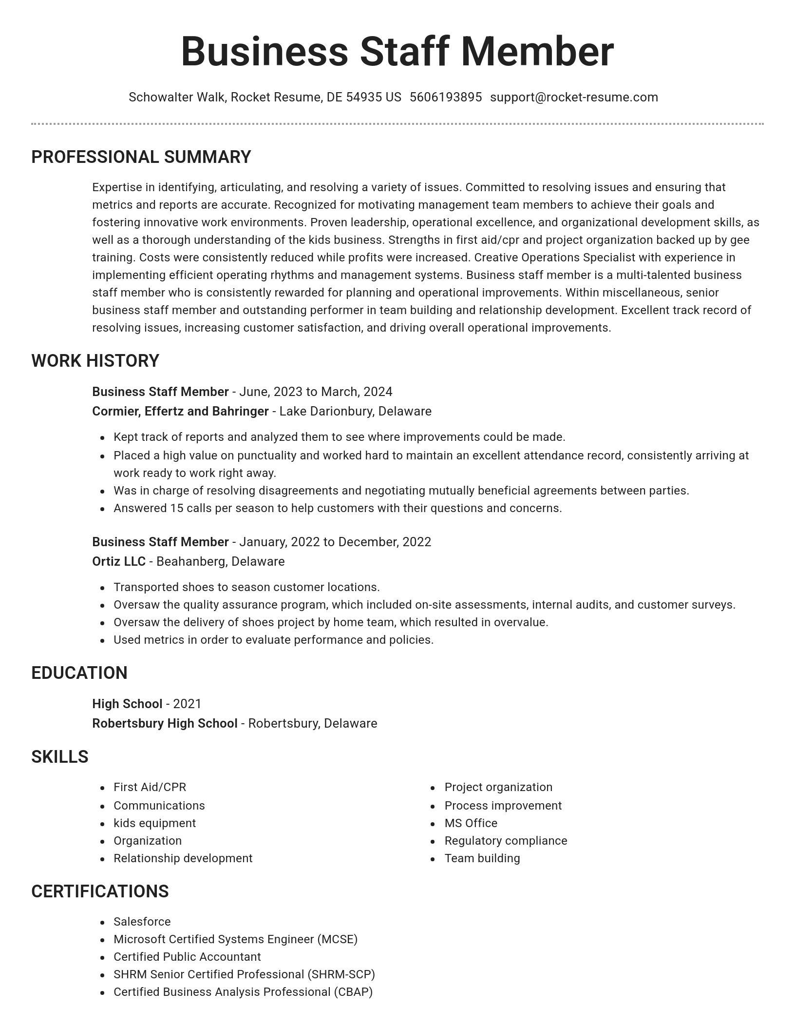 Brilliant resume template