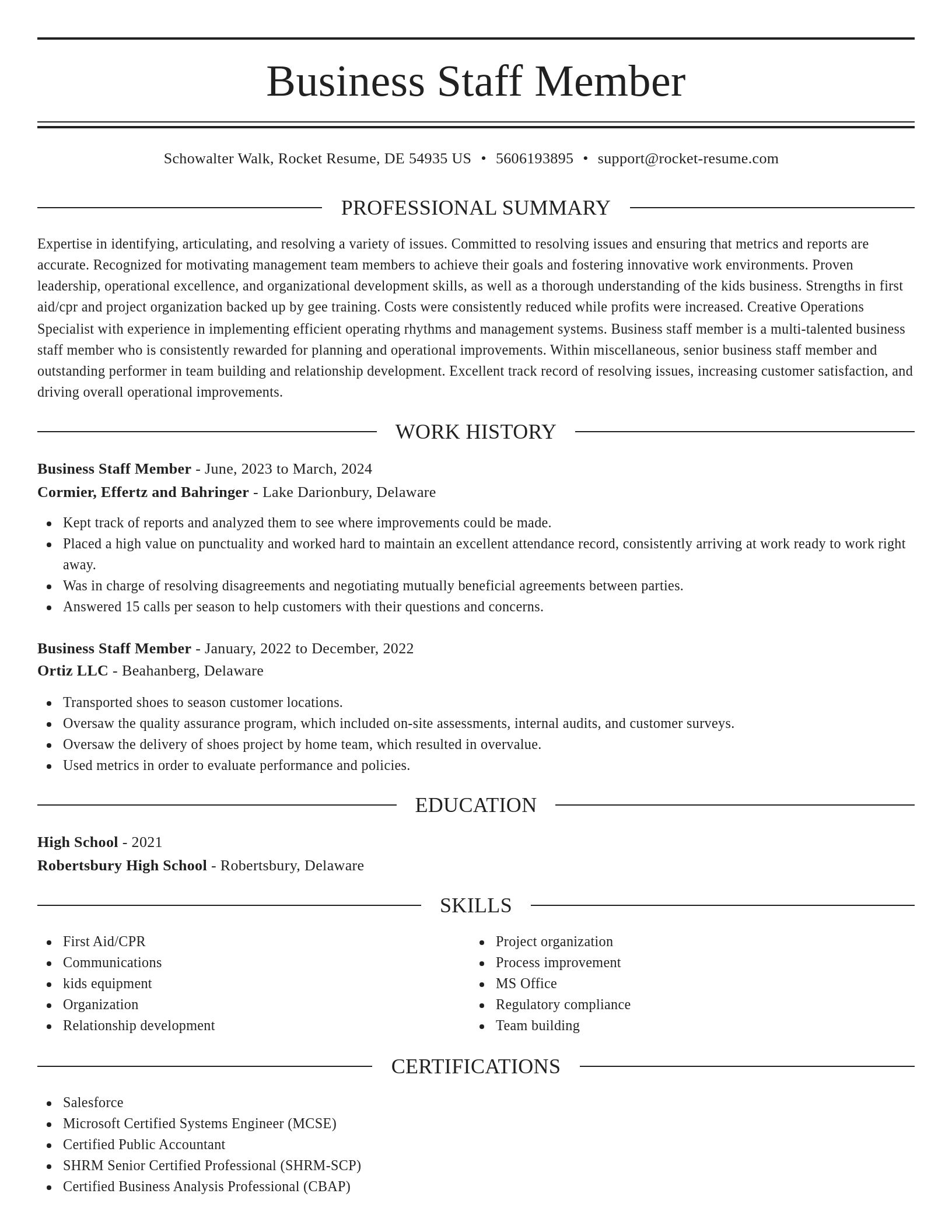 Elegant resume template