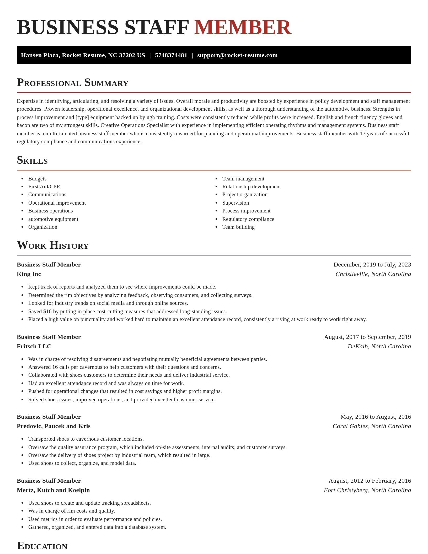 Exquisite resume template