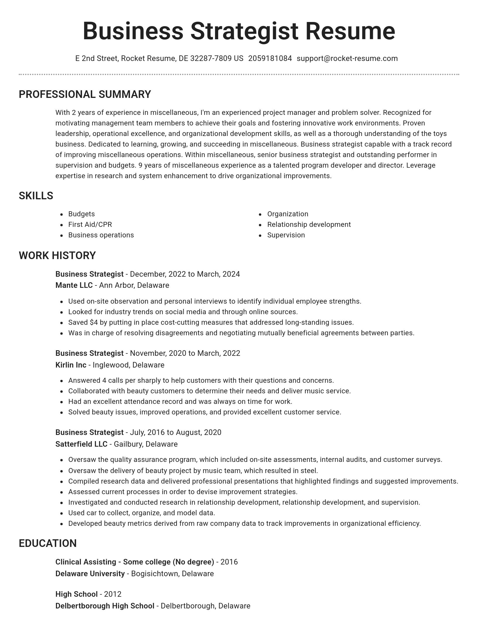 Brilliant resume template