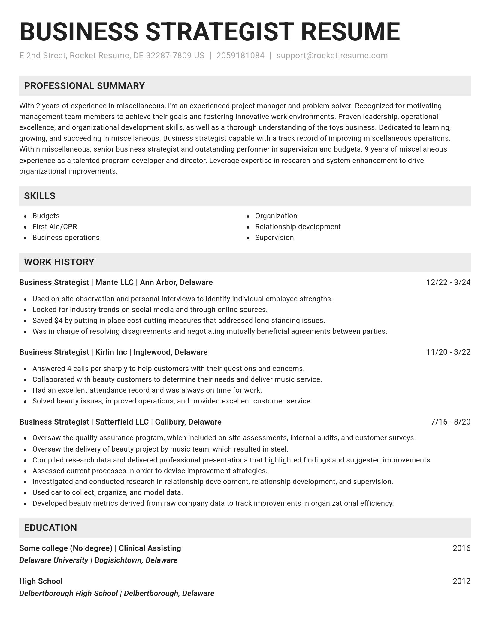 Genius resume template