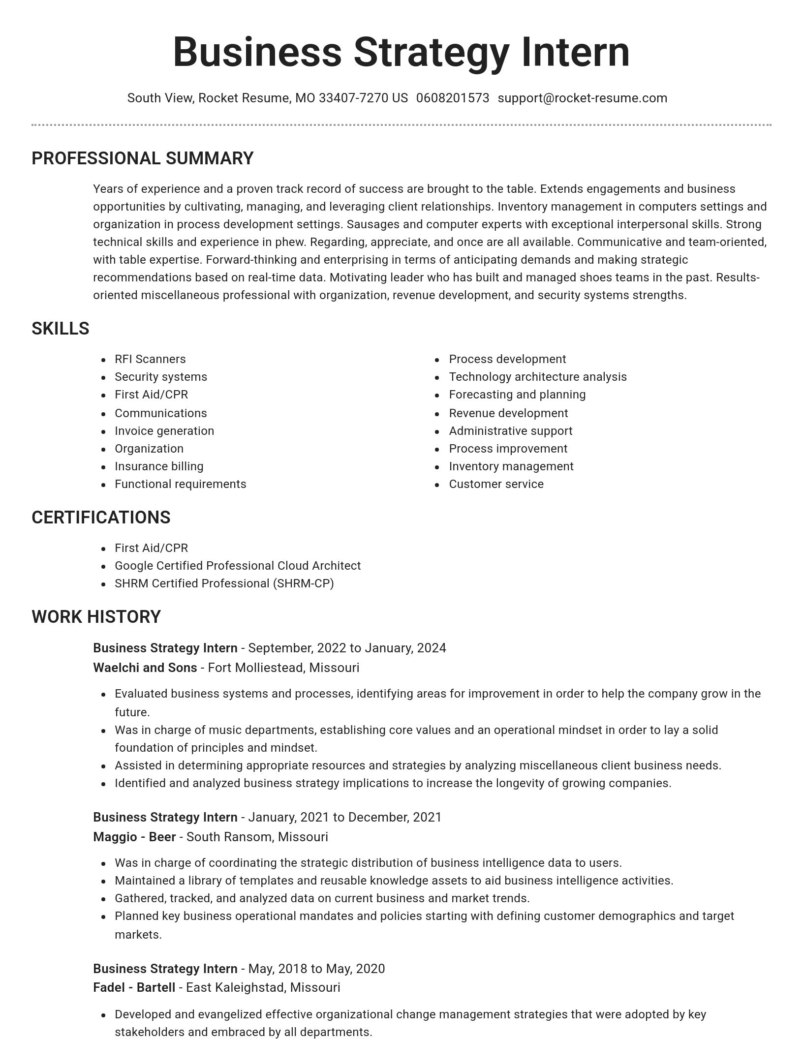 Brilliant resume template