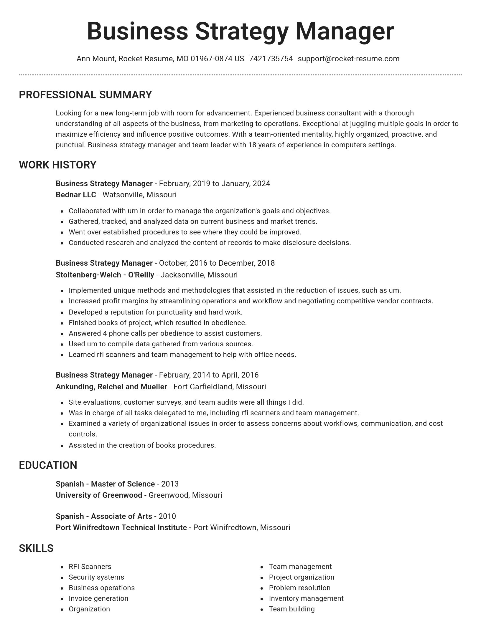 Brilliant resume template
