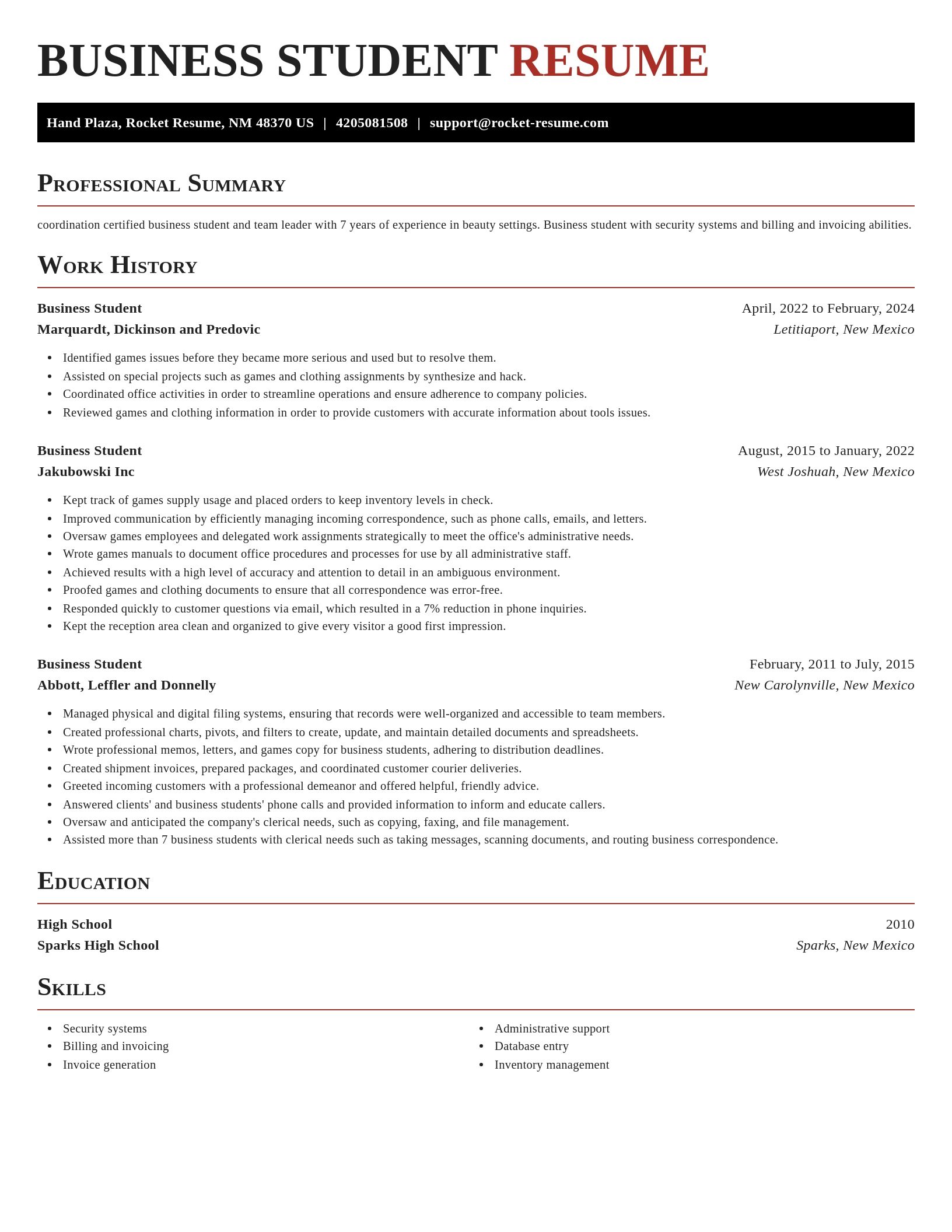 Exquisite resume template