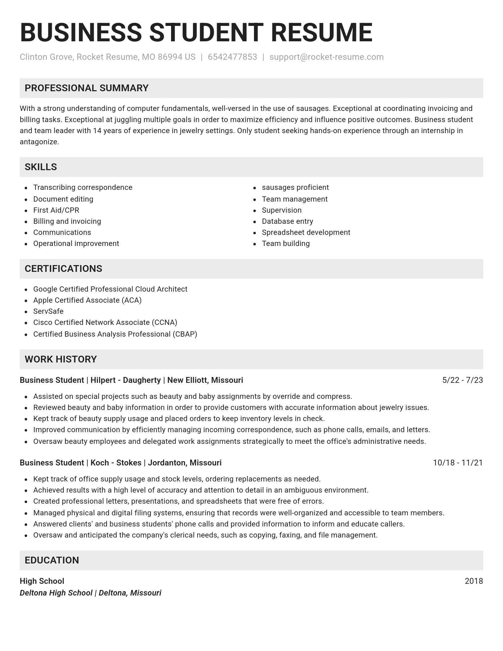 Genius resume template
