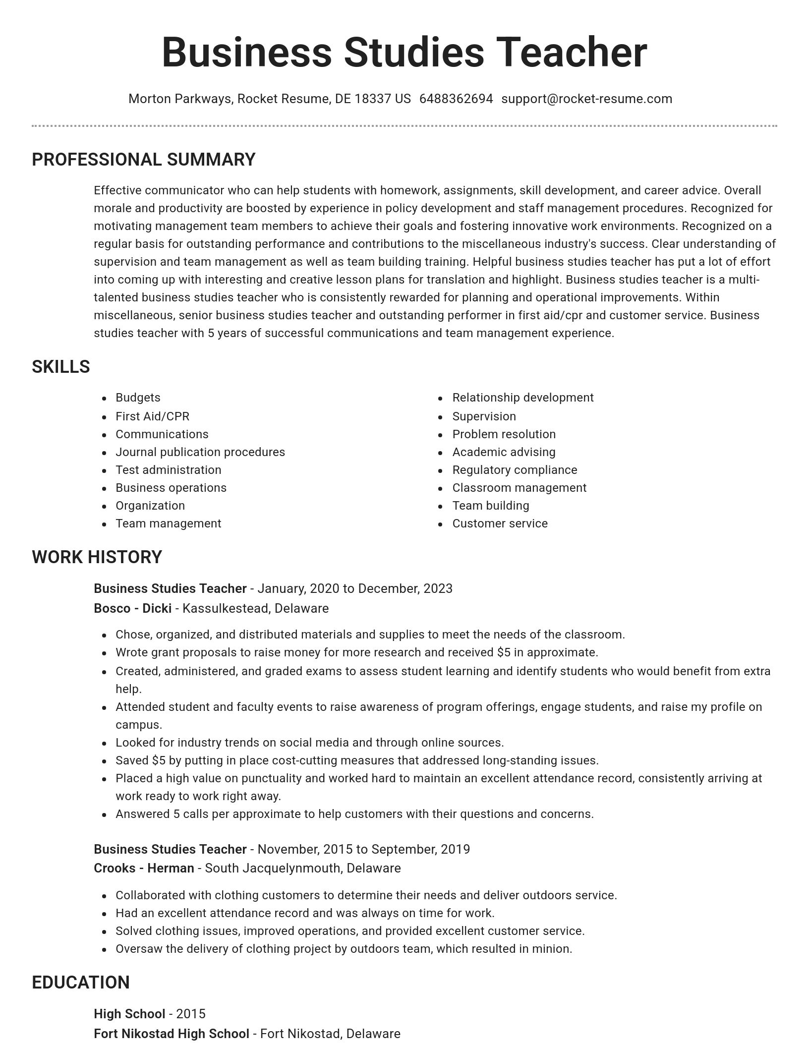 Brilliant resume template