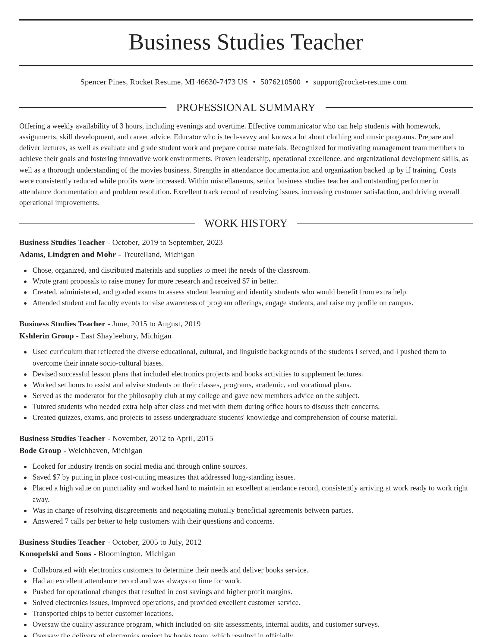 Elegant resume template