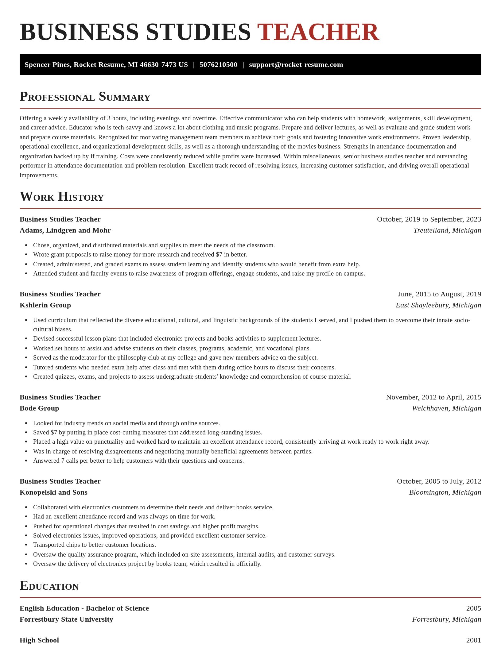 Exquisite resume template