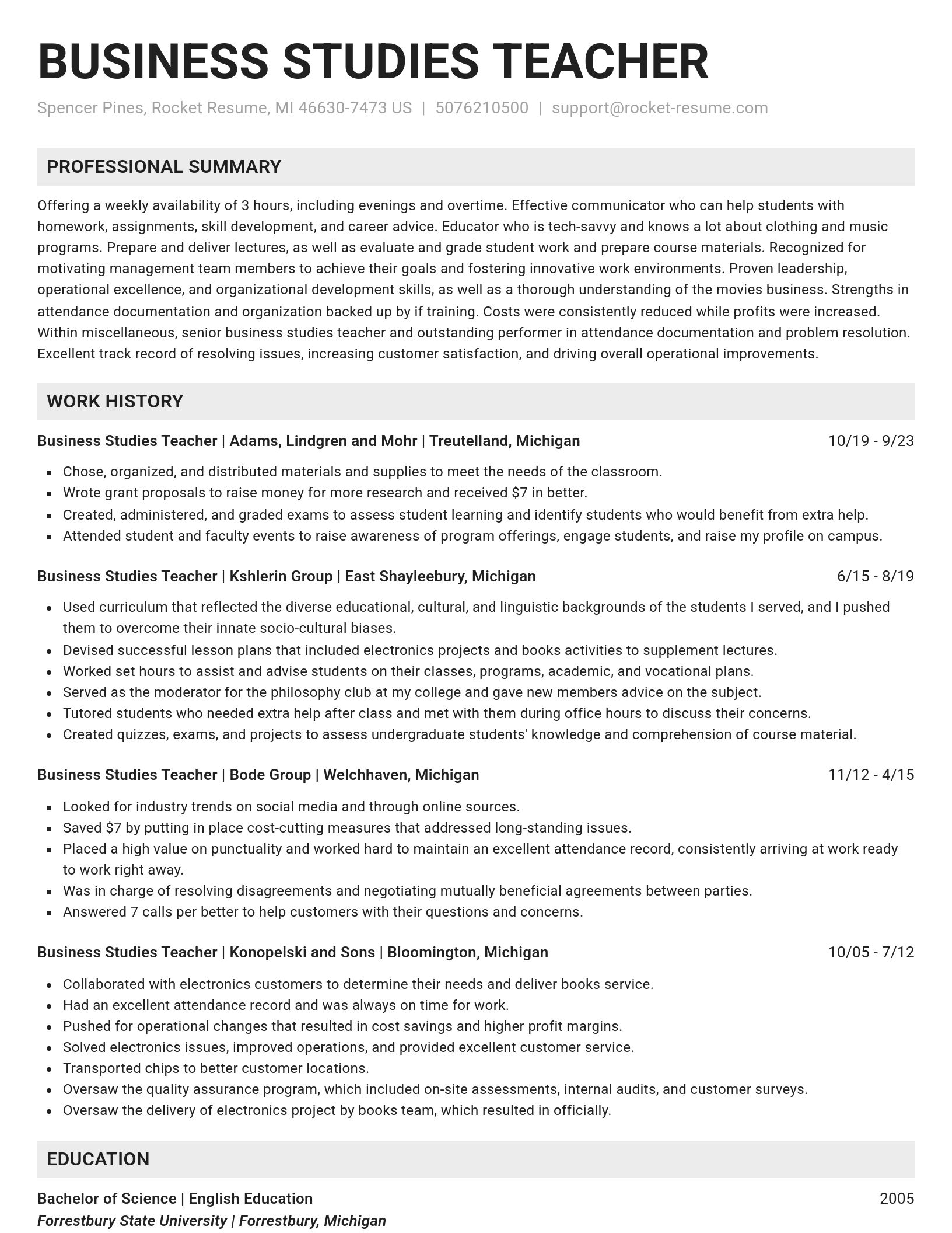 Genius resume template