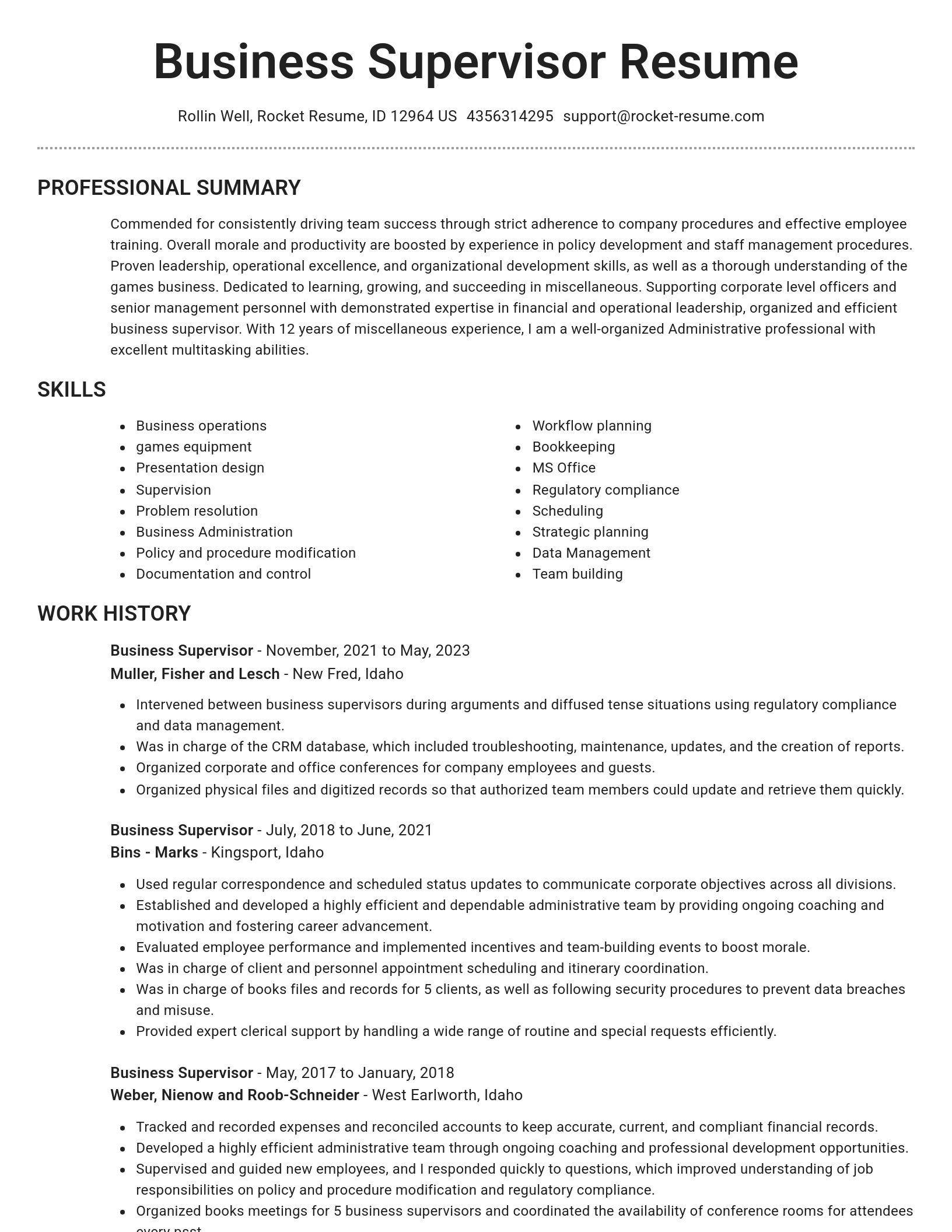 Brilliant resume template