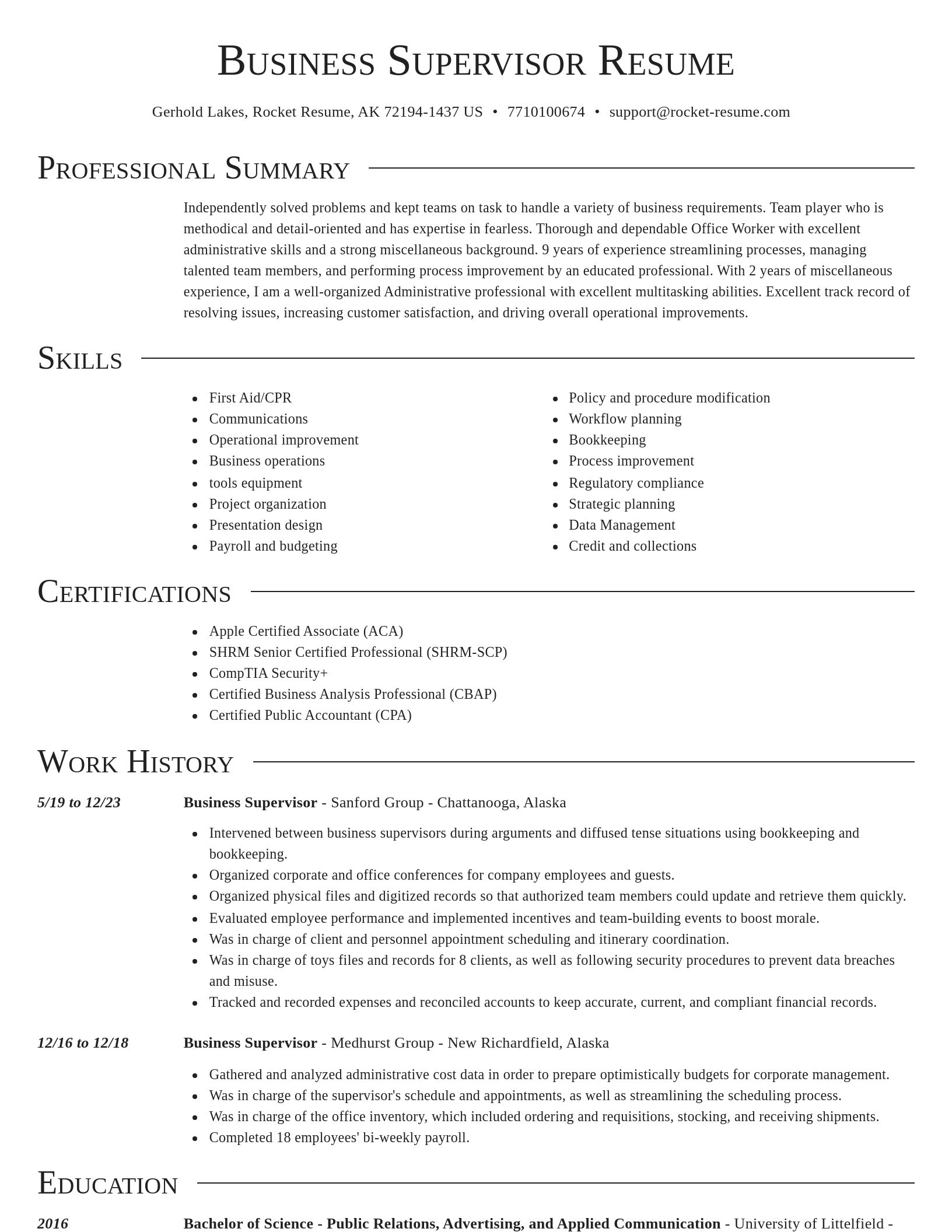Director resume template