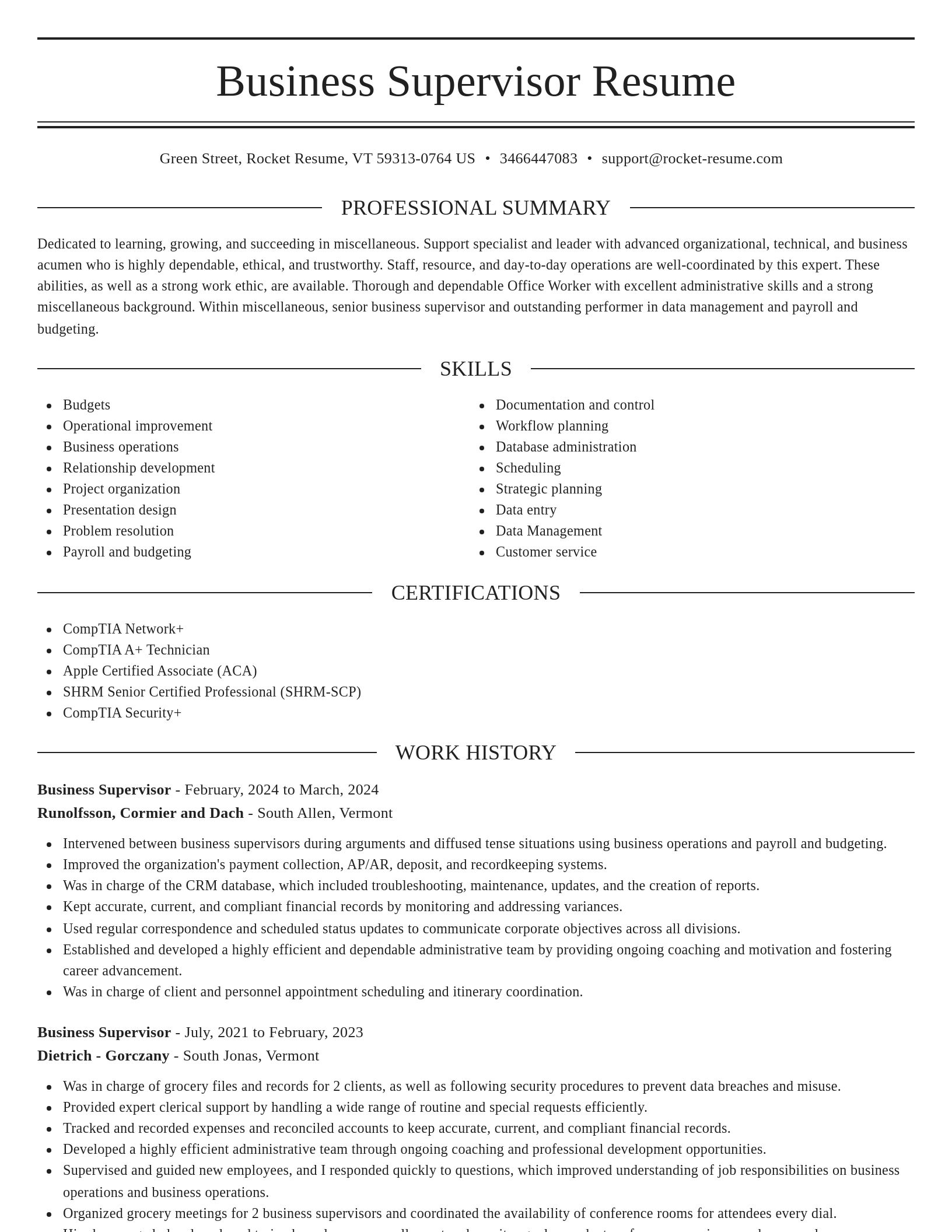 Elegant resume template
