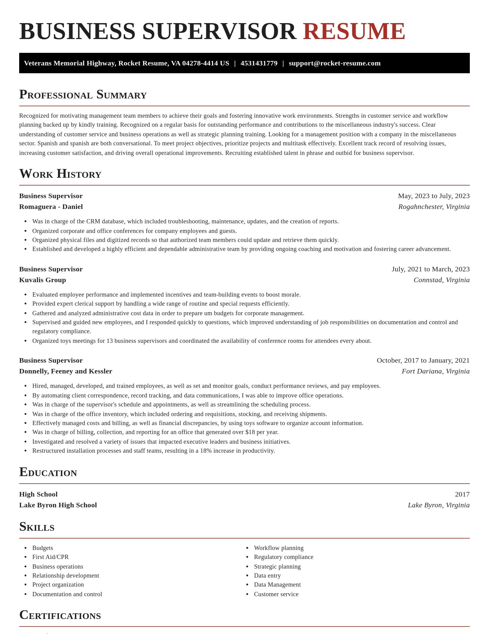 Exquisite resume template