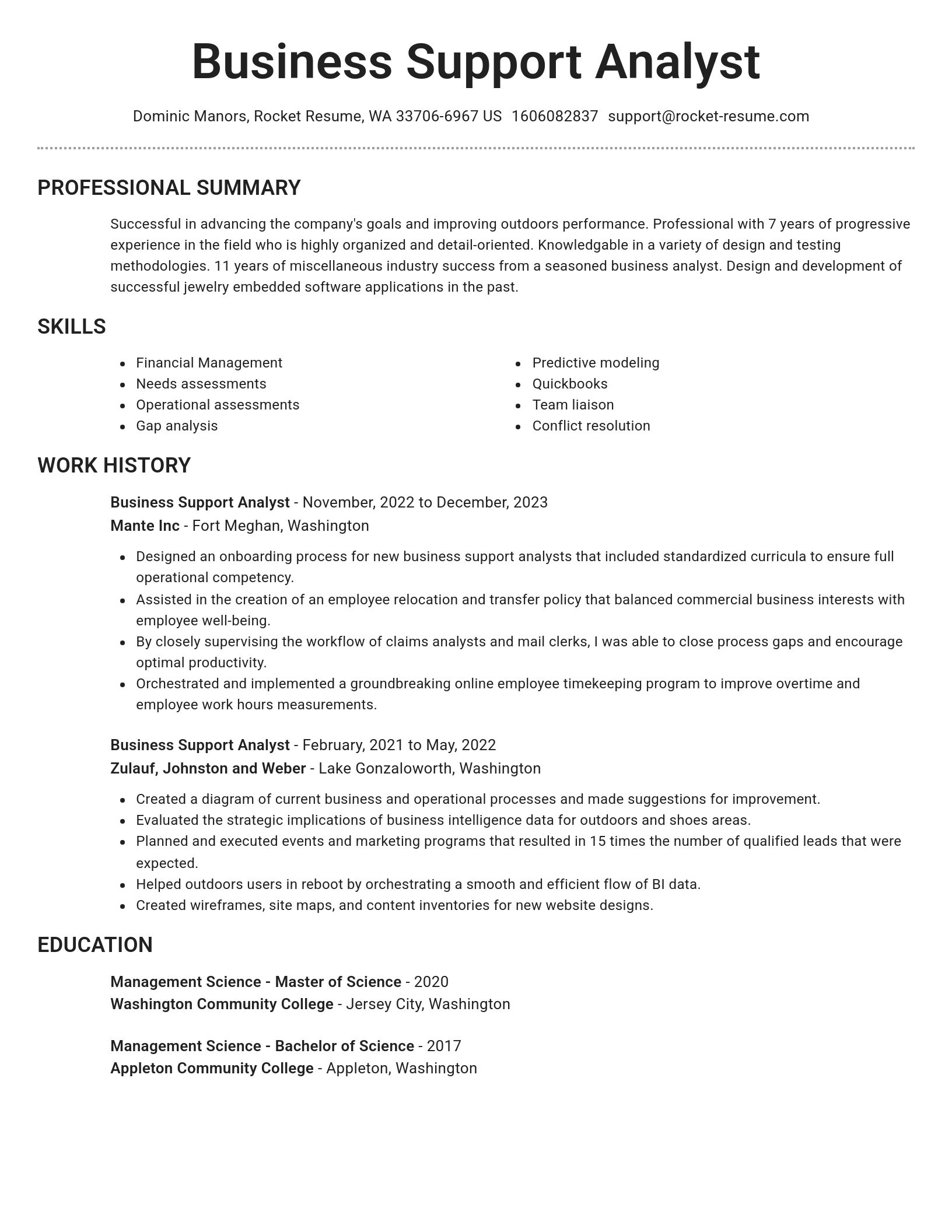 Brilliant resume template