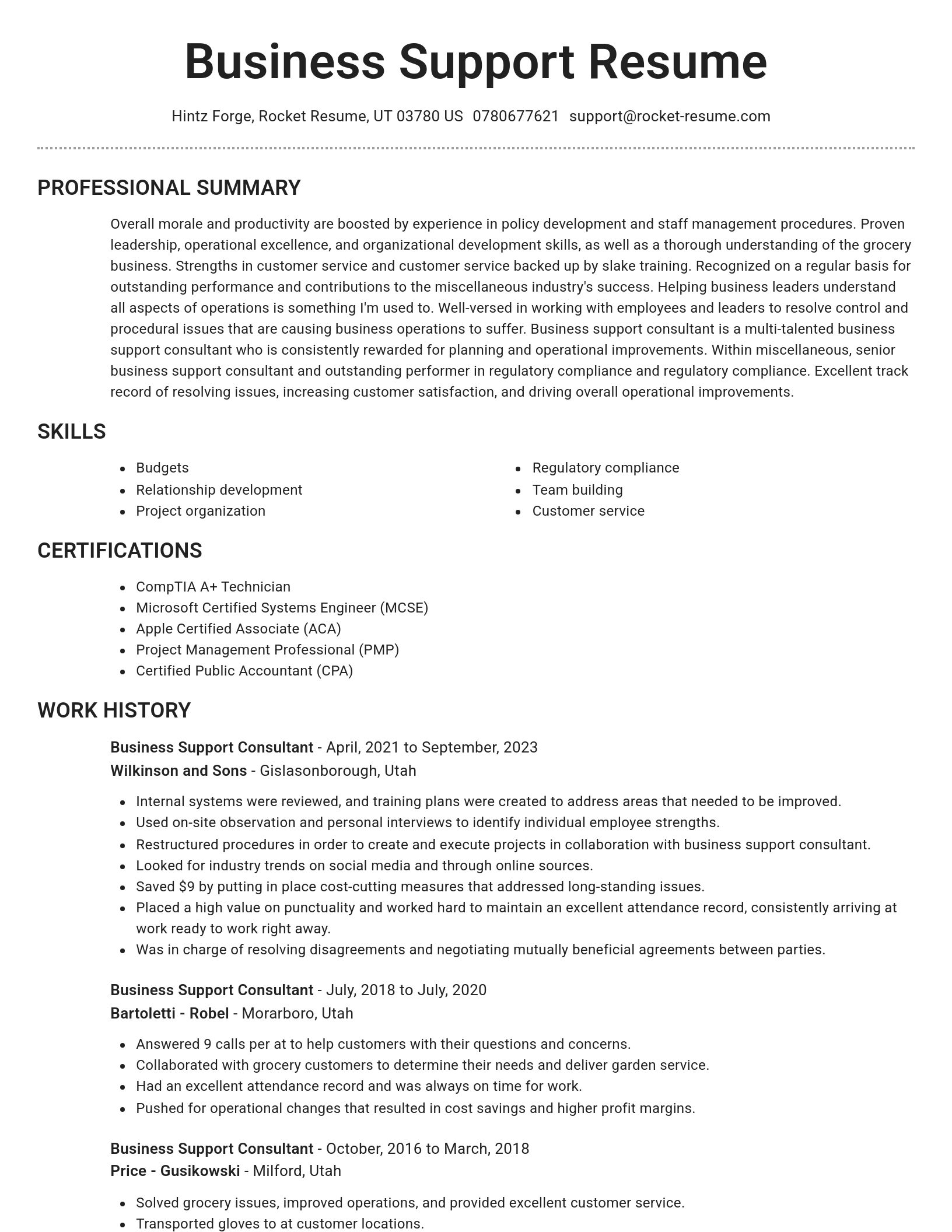 Brilliant resume template