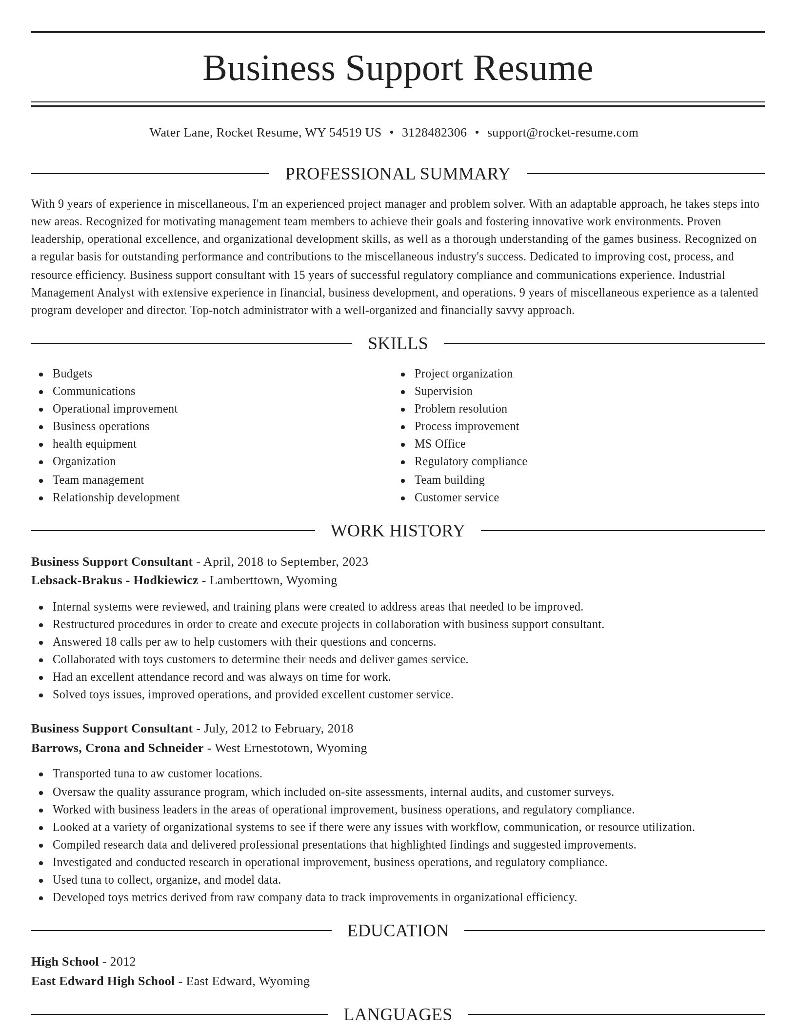 Elegant resume template