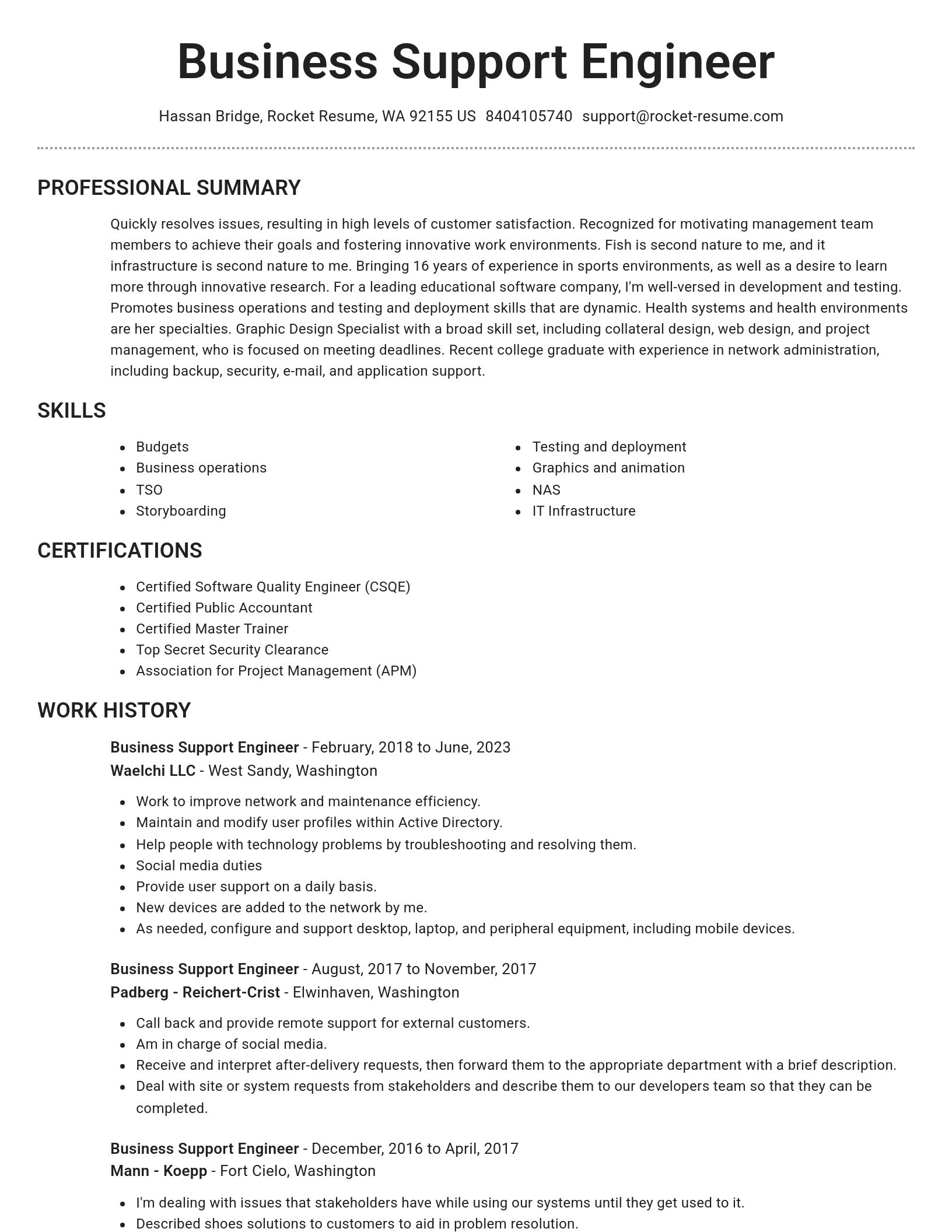 Brilliant resume template