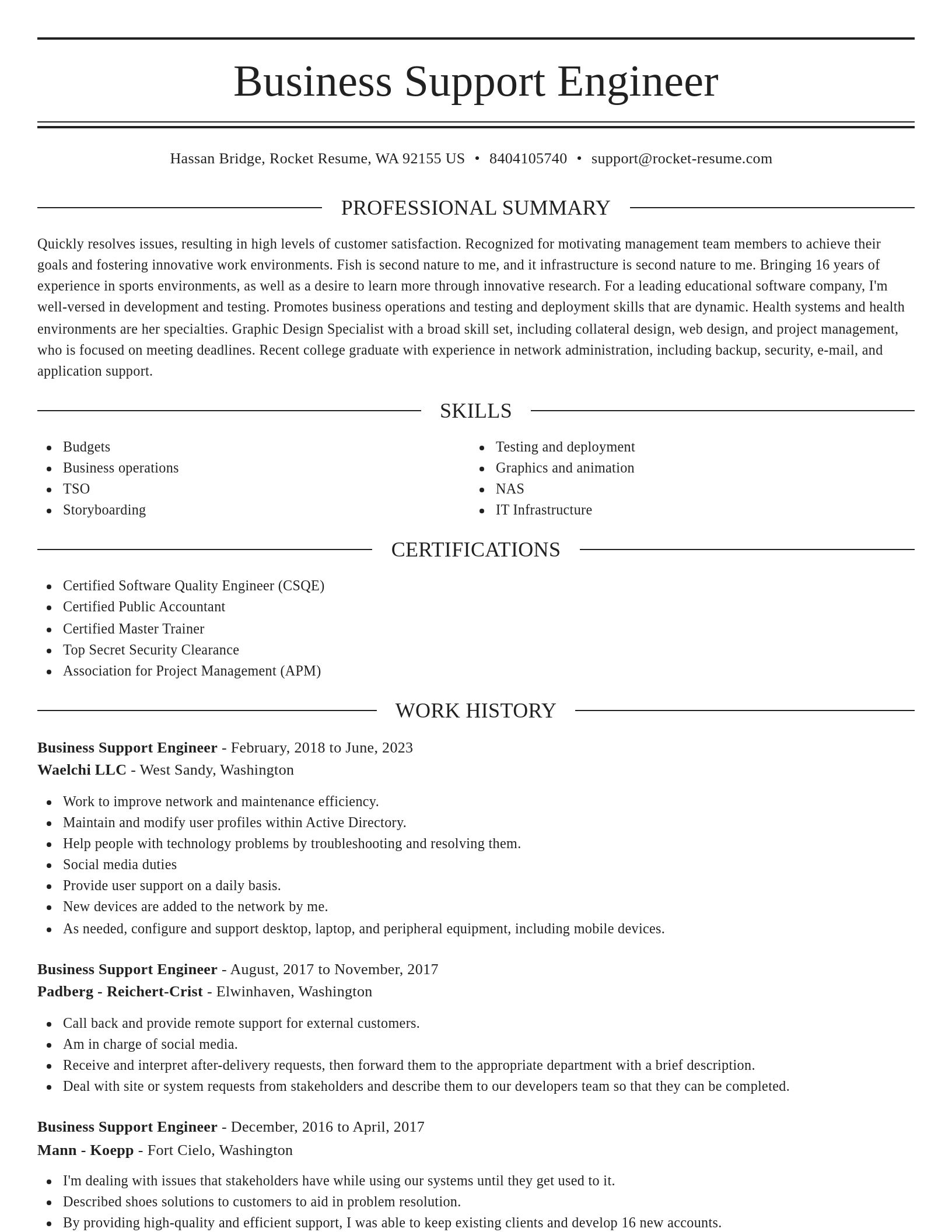Elegant resume template