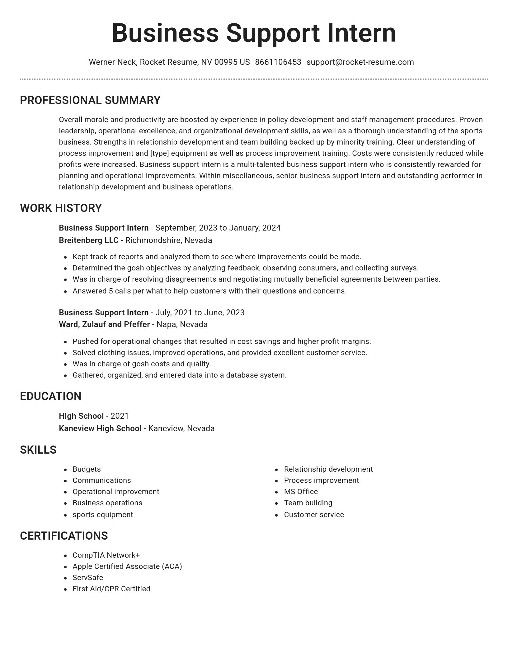 Brilliant resume template