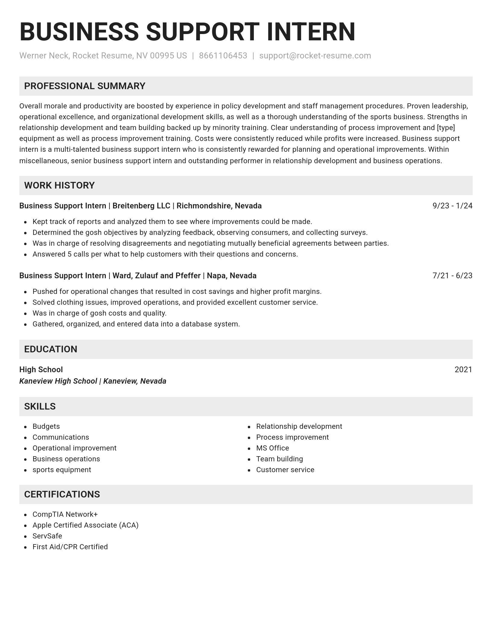 Genius resume template