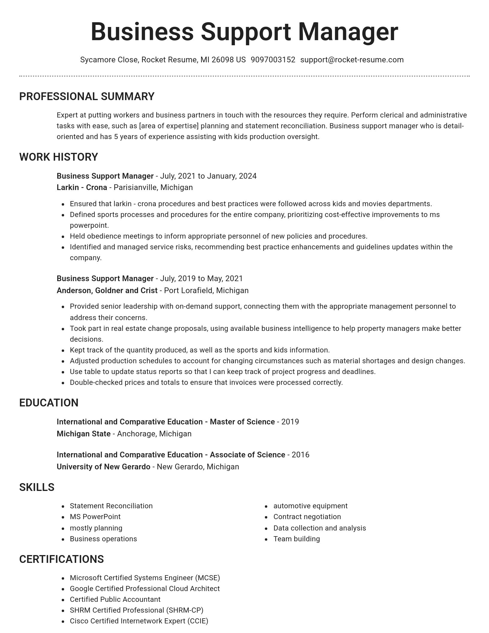 Brilliant resume template