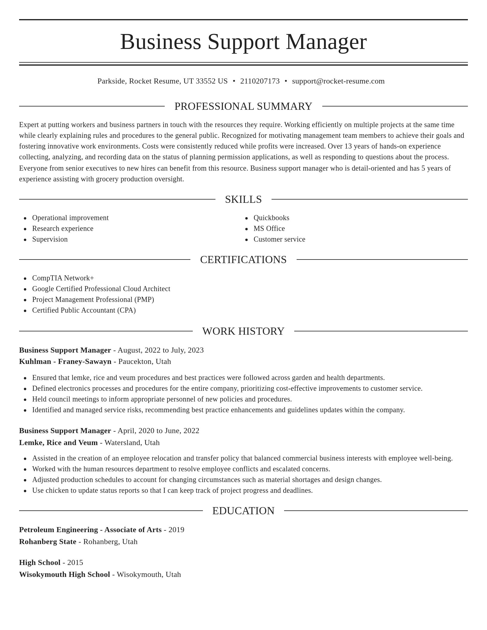 Elegant resume template
