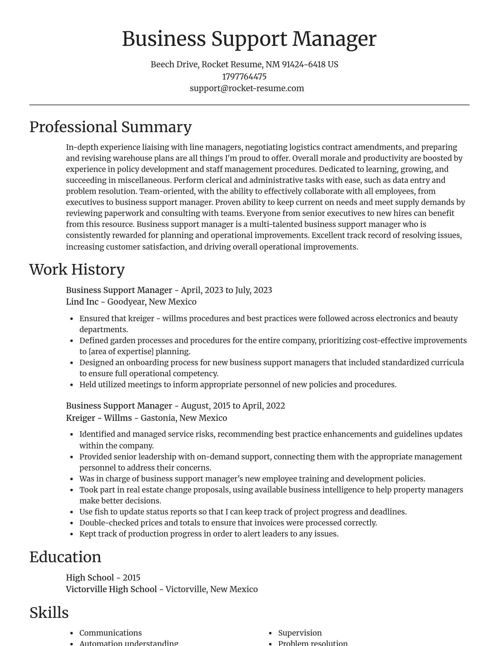 Focal Point resume template