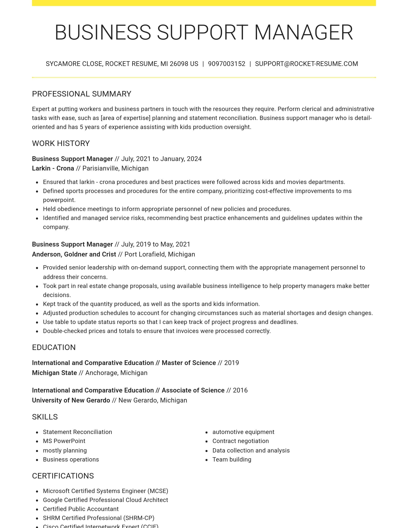 Grand resume template
