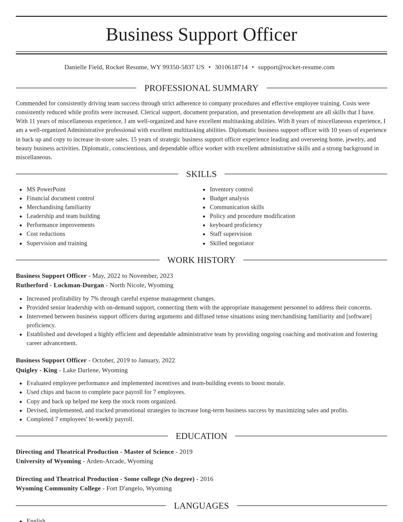 Elegant resume template