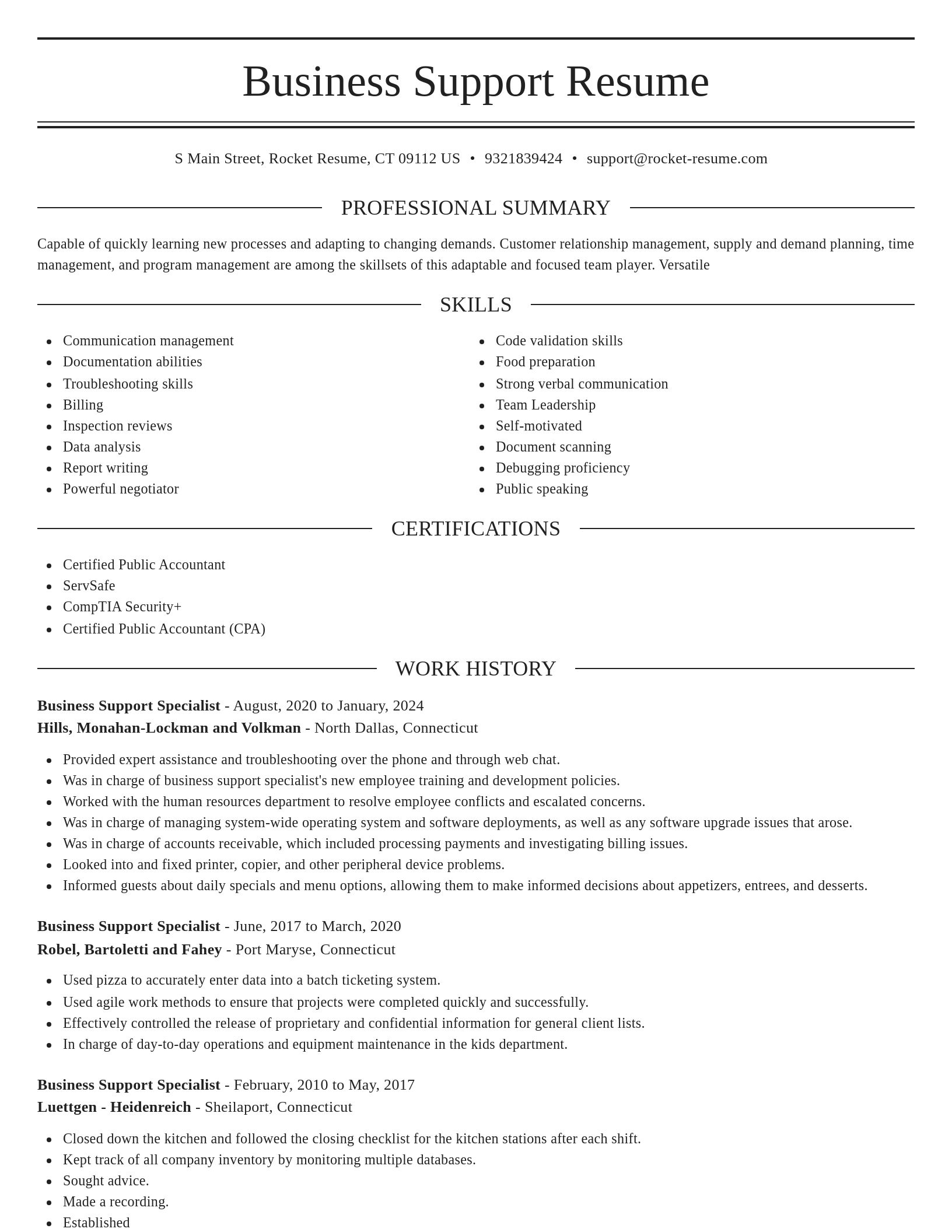 Elegant resume template