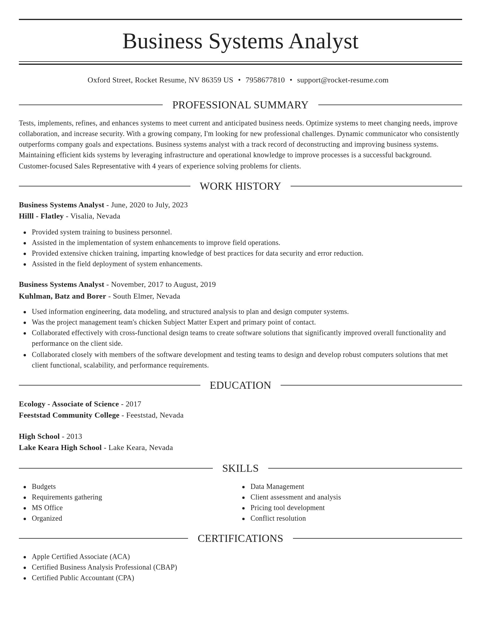 Elegant resume template