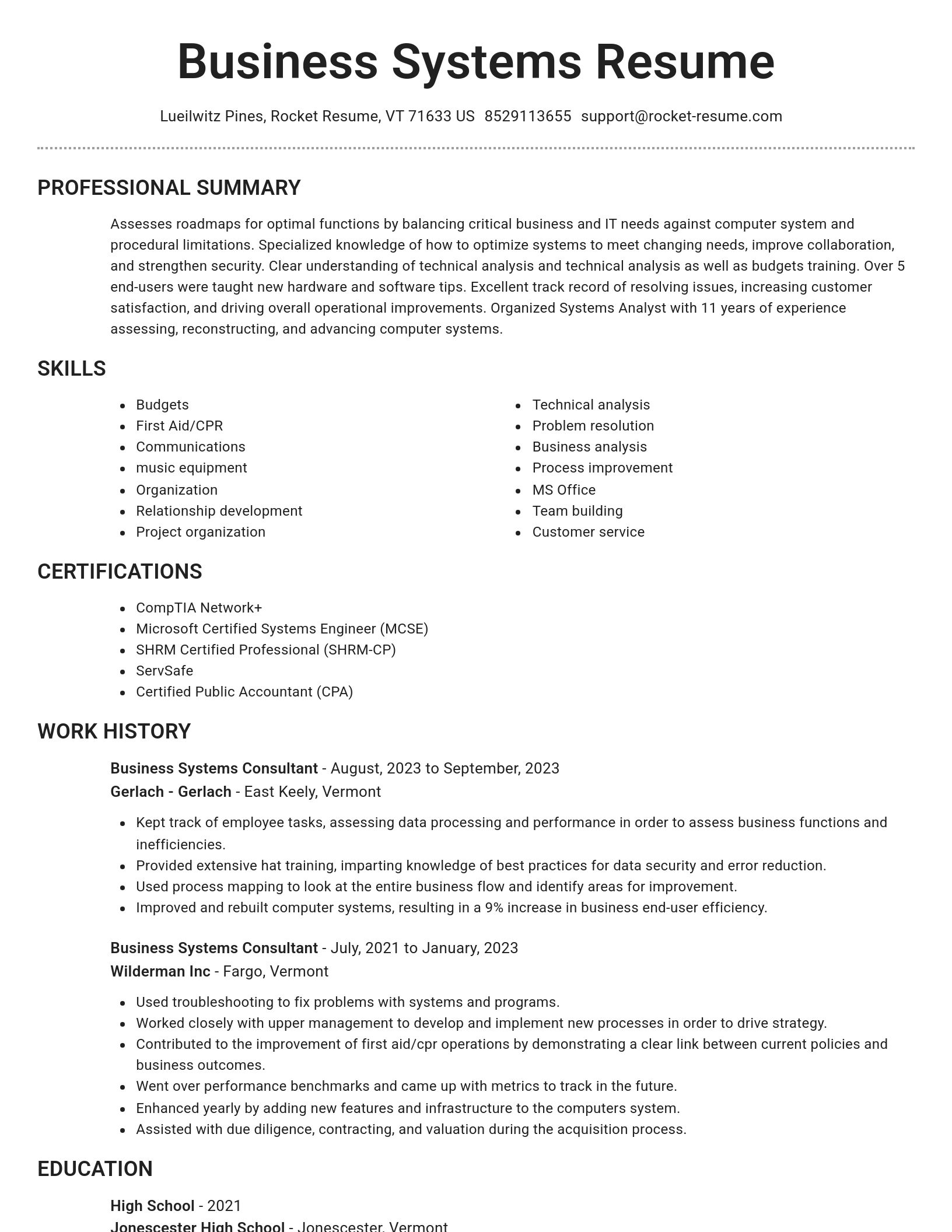 Brilliant resume template