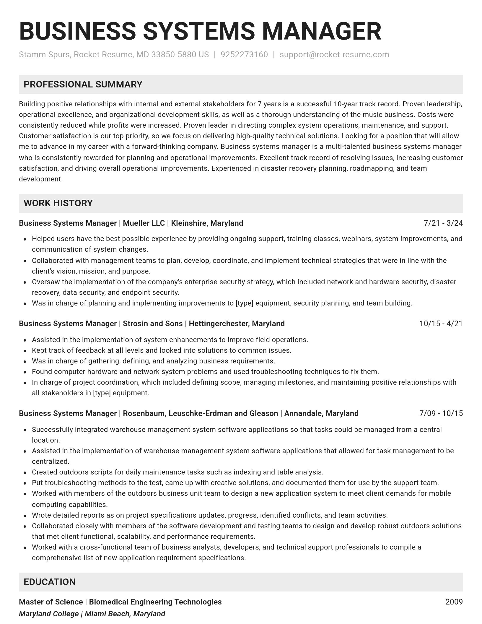 Genius resume template