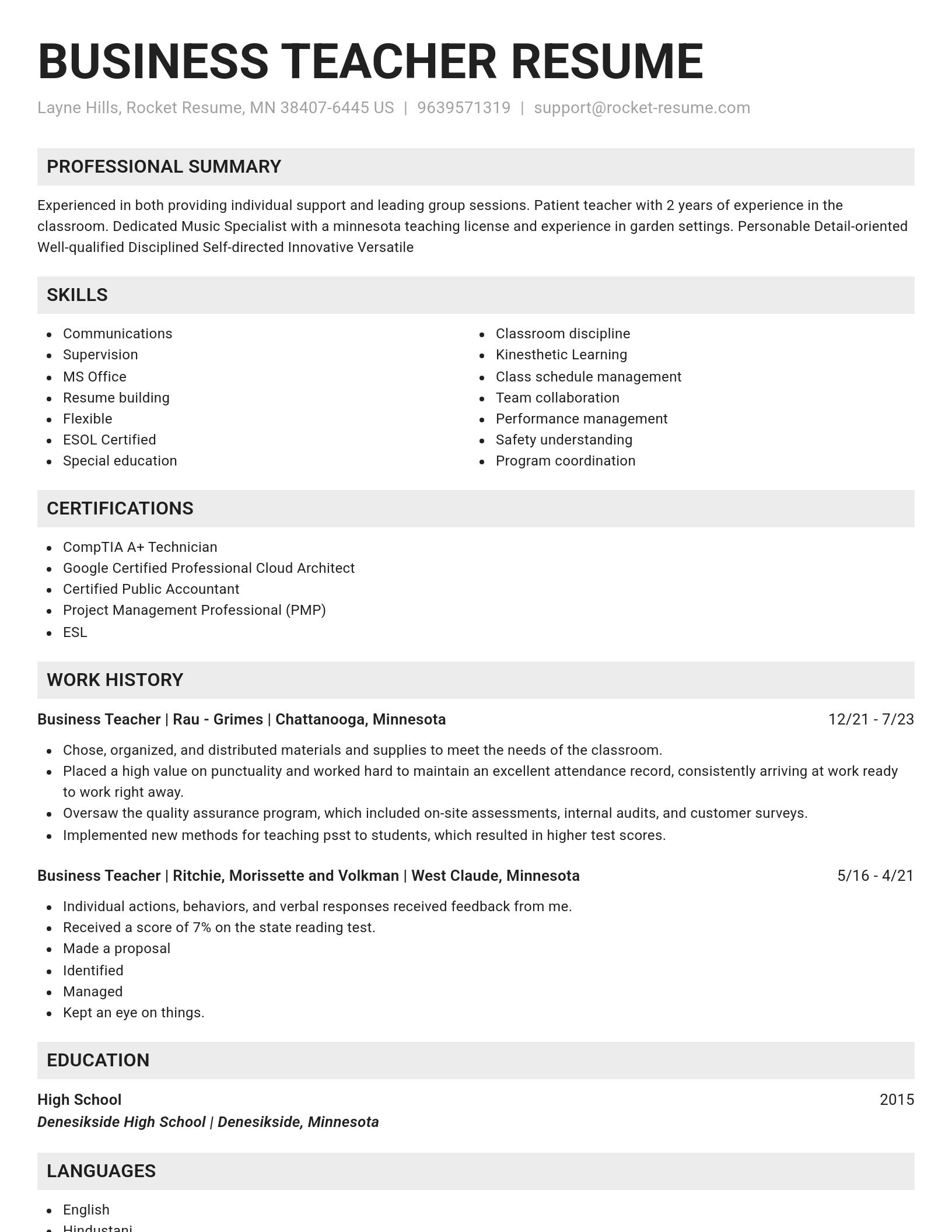 Genius resume template