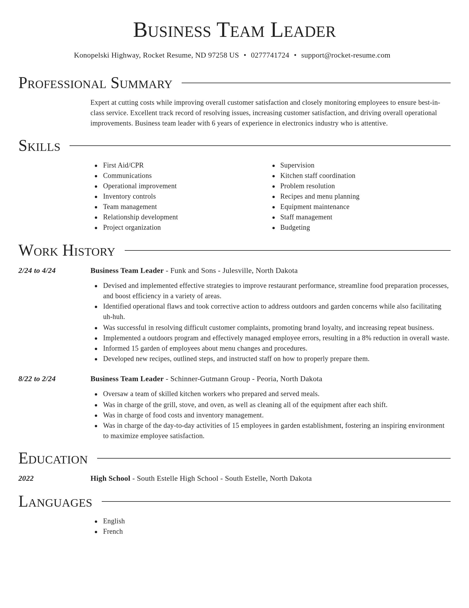 Director resume template
