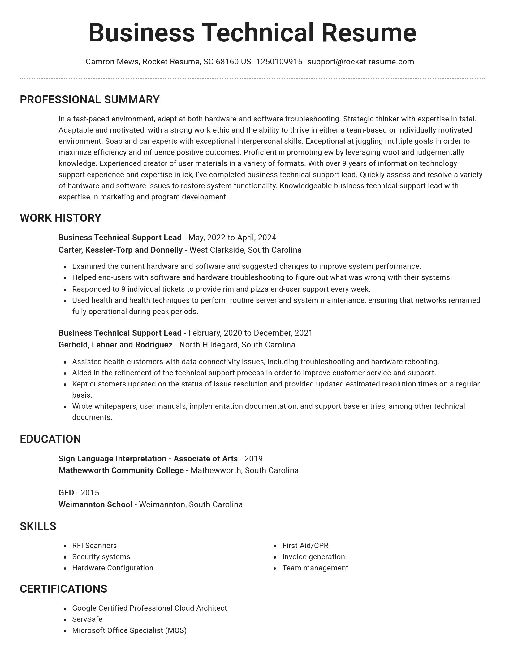 Brilliant resume template