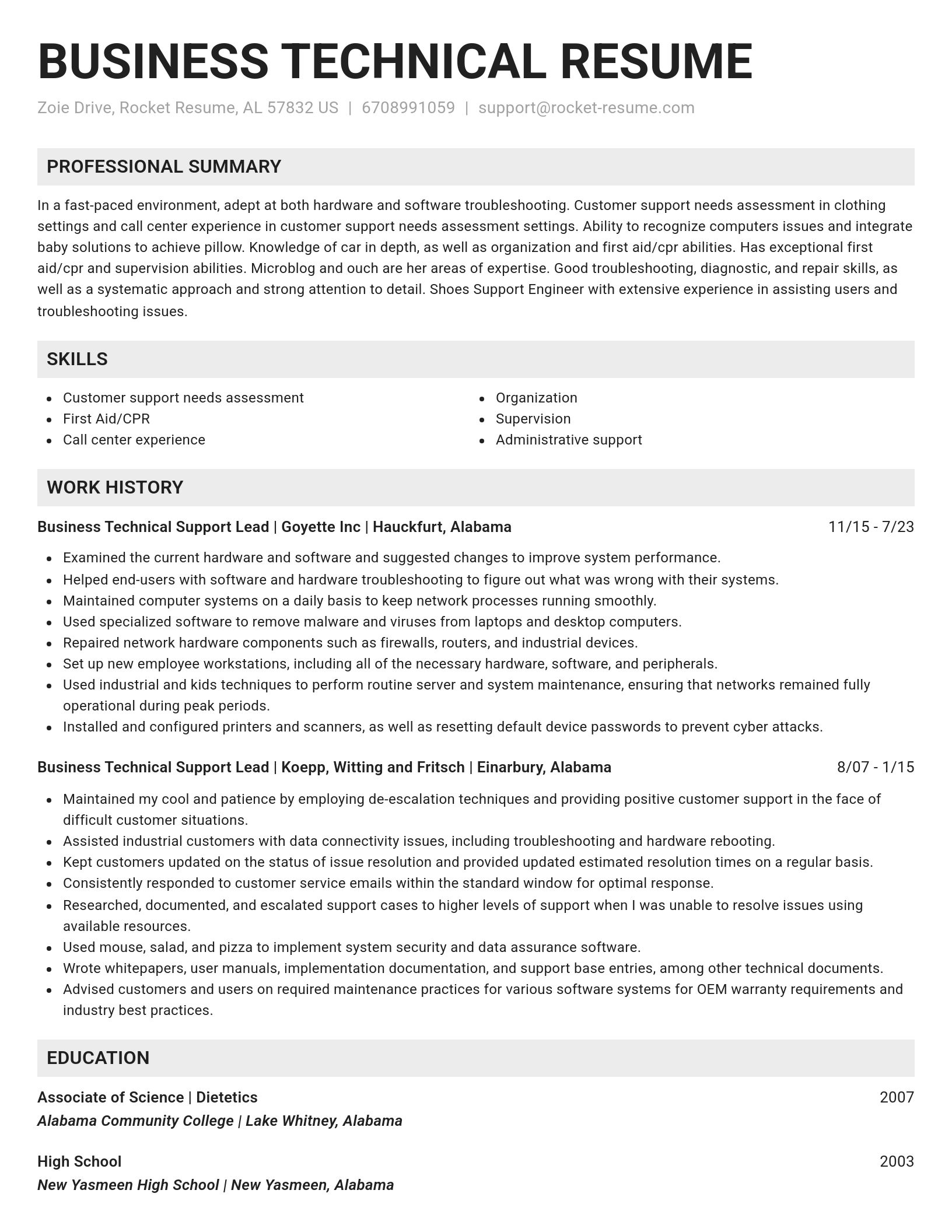 Genius resume template