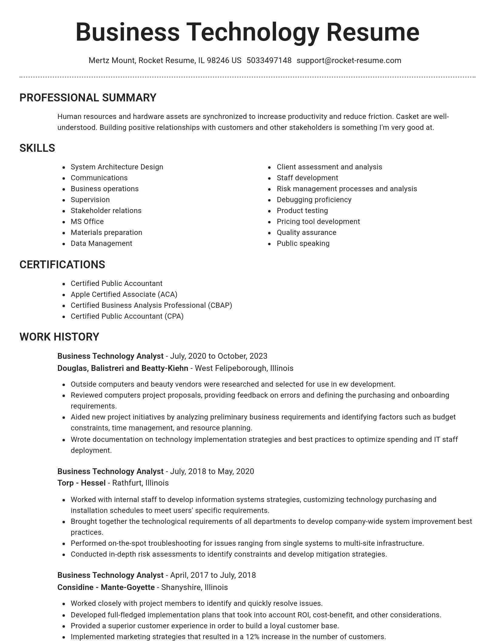Brilliant resume template