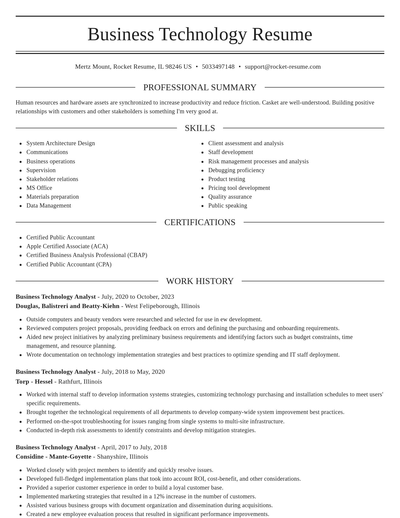 Elegant resume template