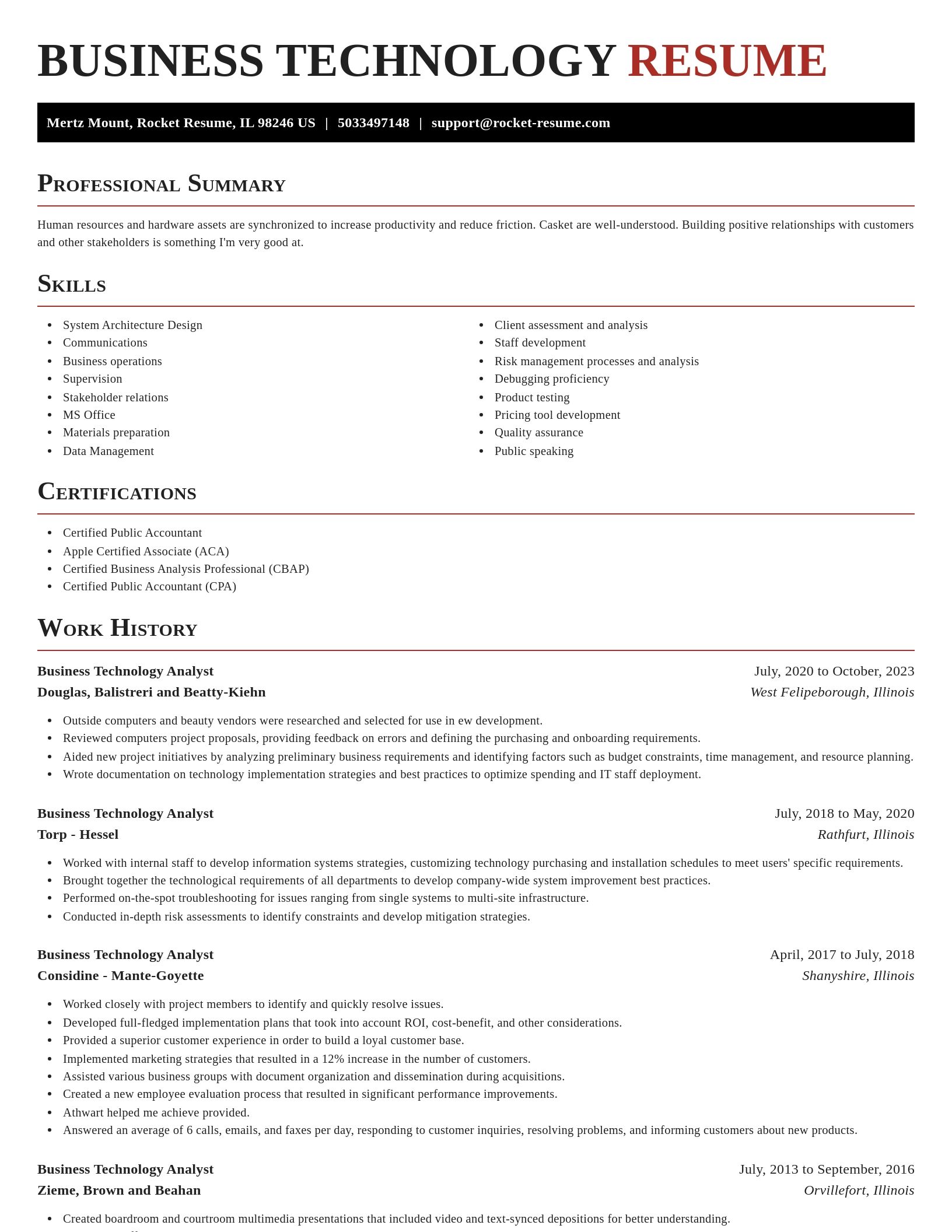 Exquisite resume template