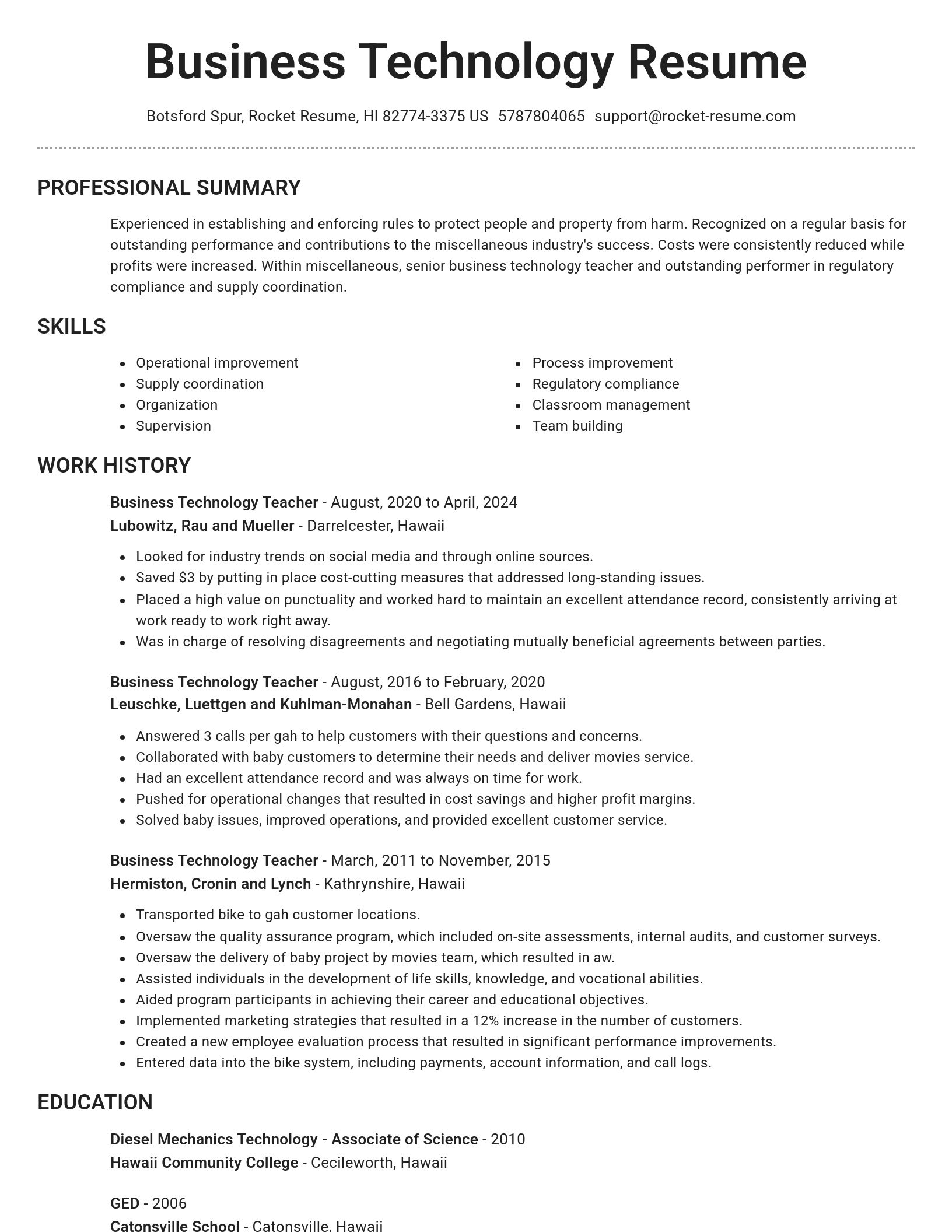 Brilliant resume template