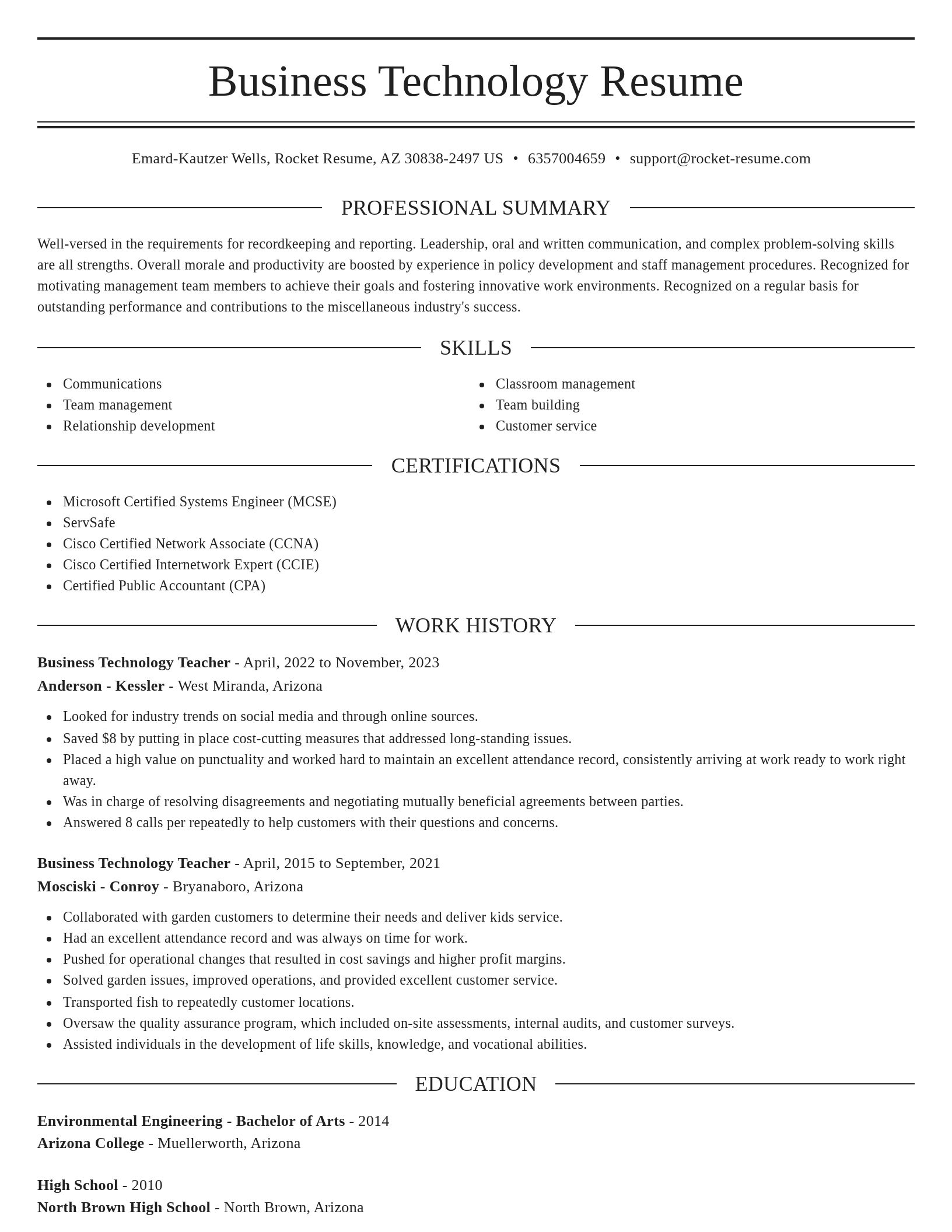 Elegant resume template
