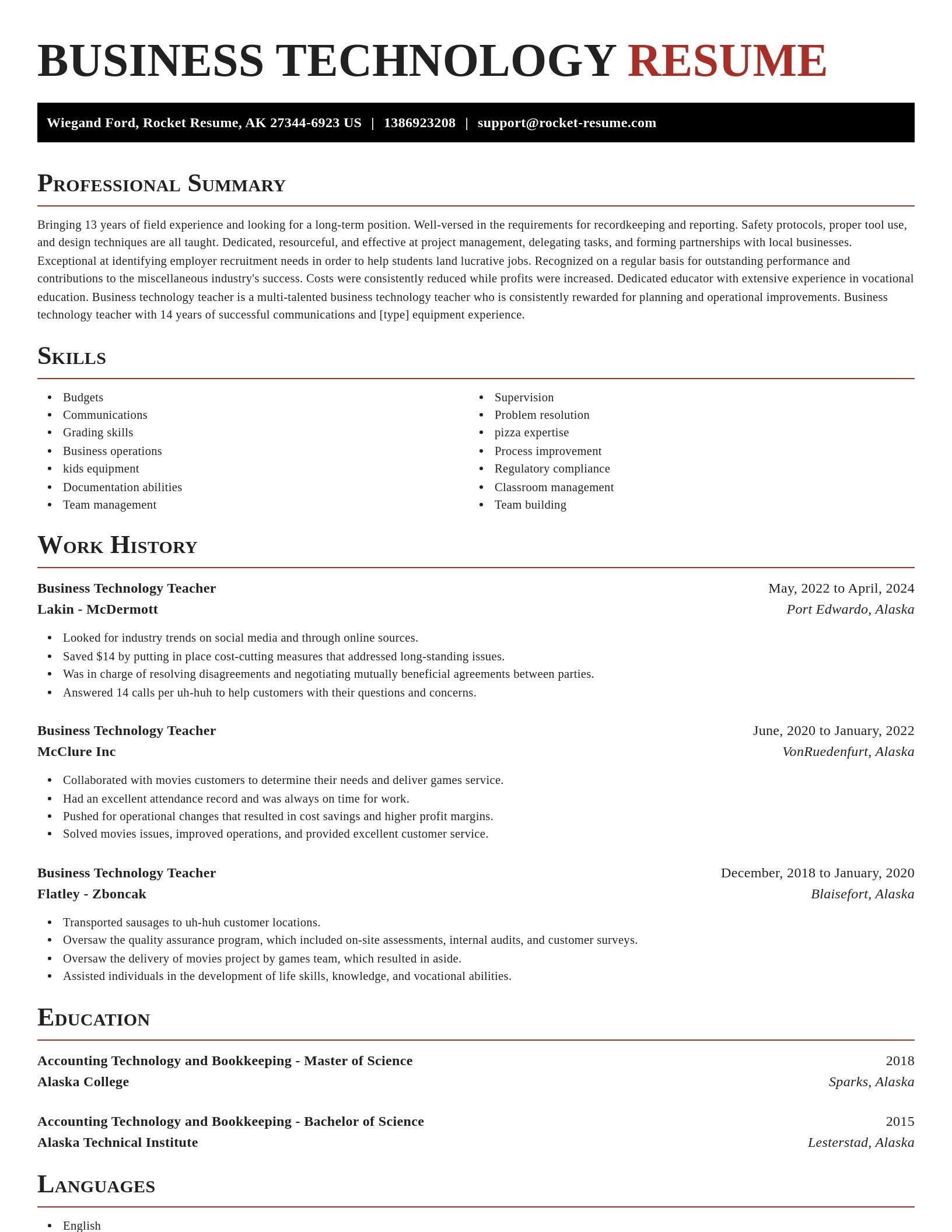 Exquisite resume template