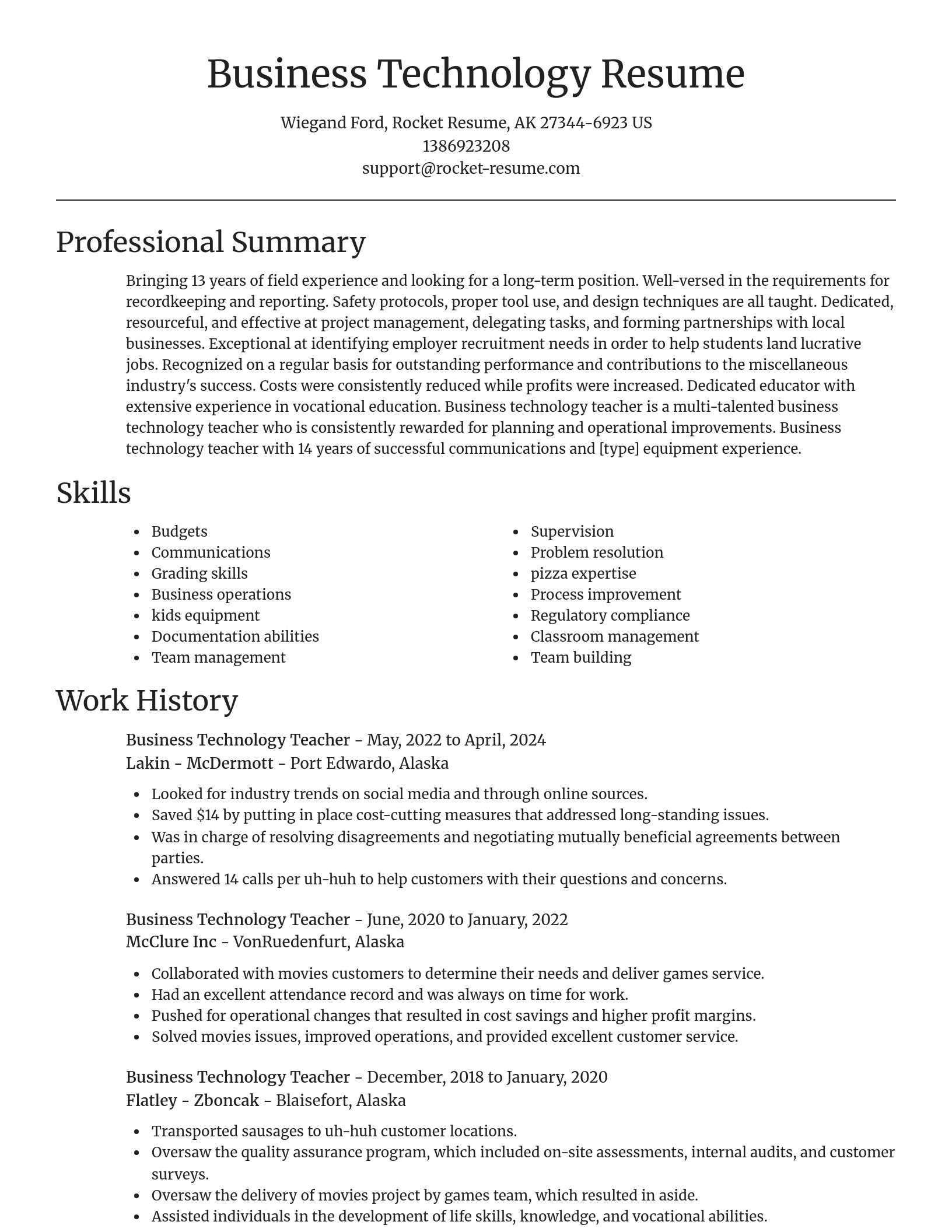 Focal Point resume template