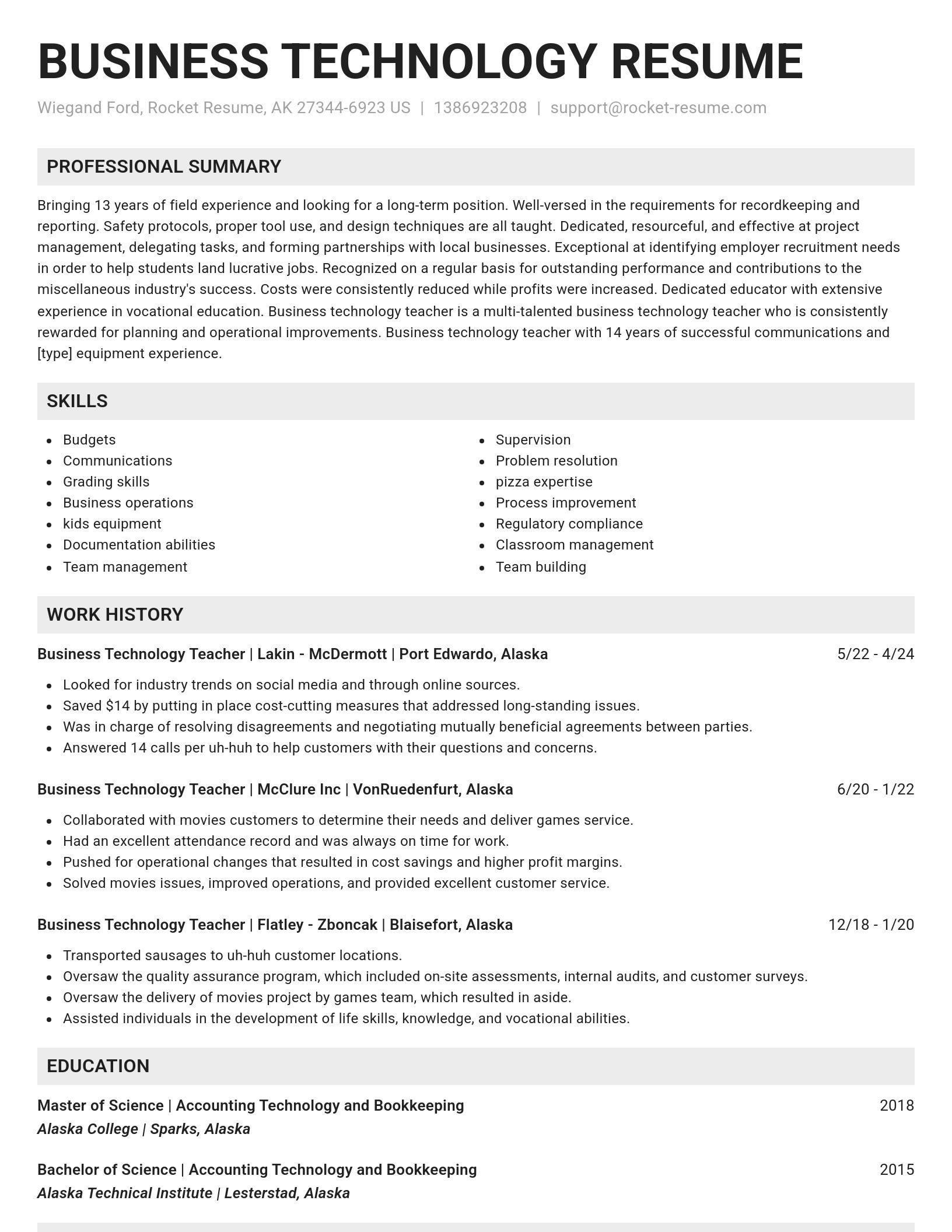 Genius resume template